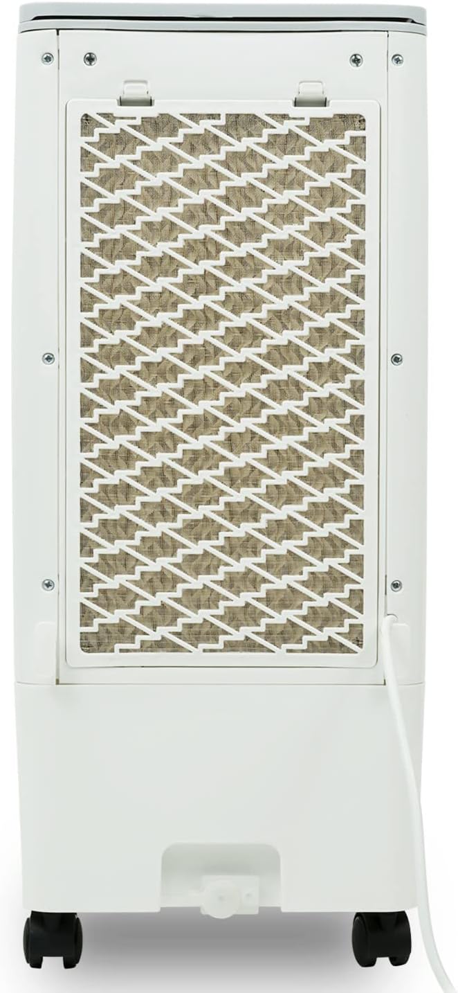 شاته view of the air cooler showing the honeycomb cooling pad filter