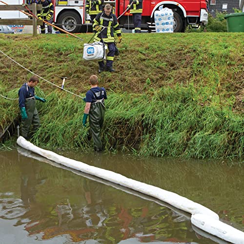 Image of PIG Oil Boom - Oil-Only Absorbent Boom - 4 Pack - 5 inch x 10' Boom - Absorbs up to 6 gallons per Boom - BOM405