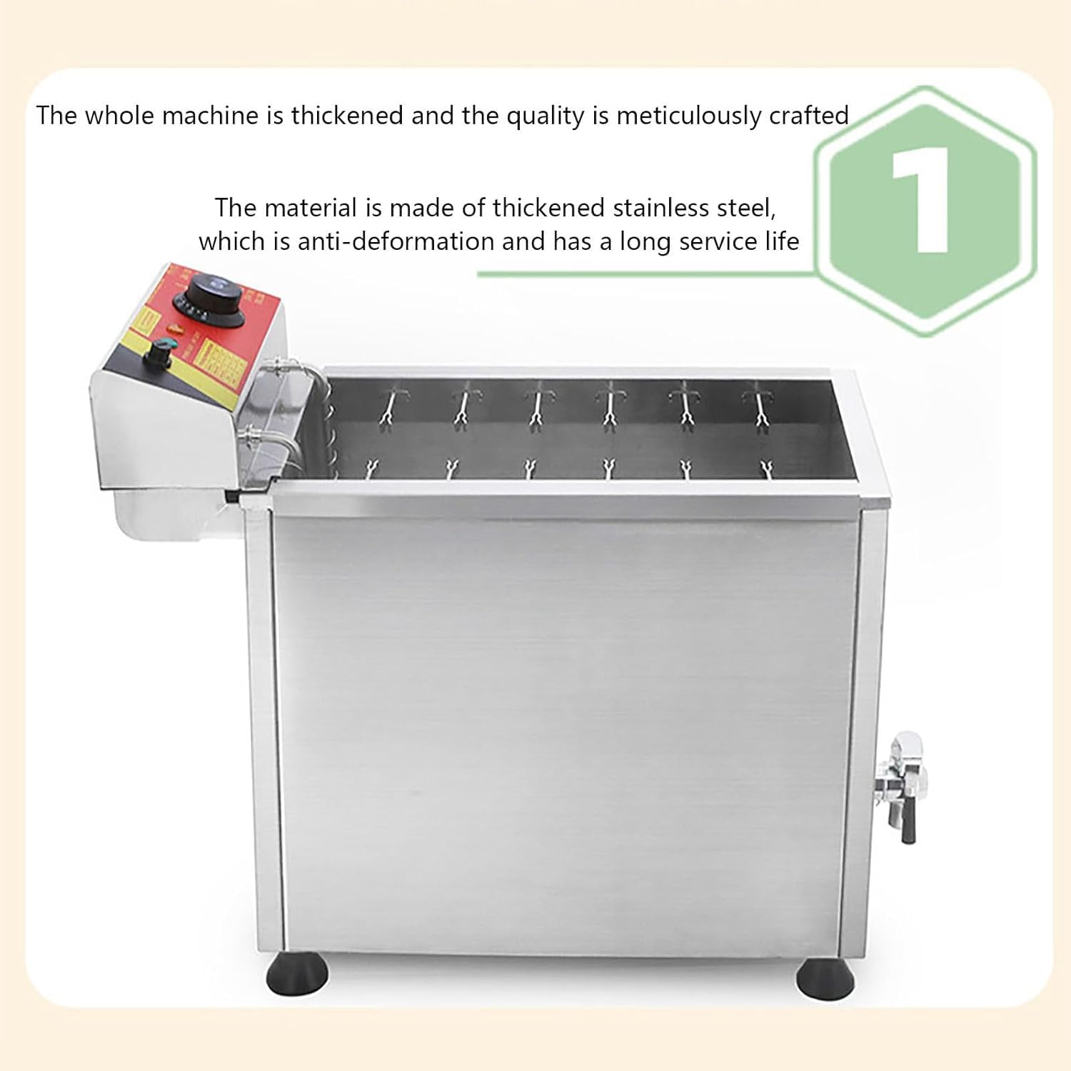 Friteuse de Hot-Dogs au Fromage,Friteuse pour Chien de Maïs 25 L,Friteuse Fromage Les Corn Dogs pour Cuisine Restaurant Snack Bar Cantine Maison