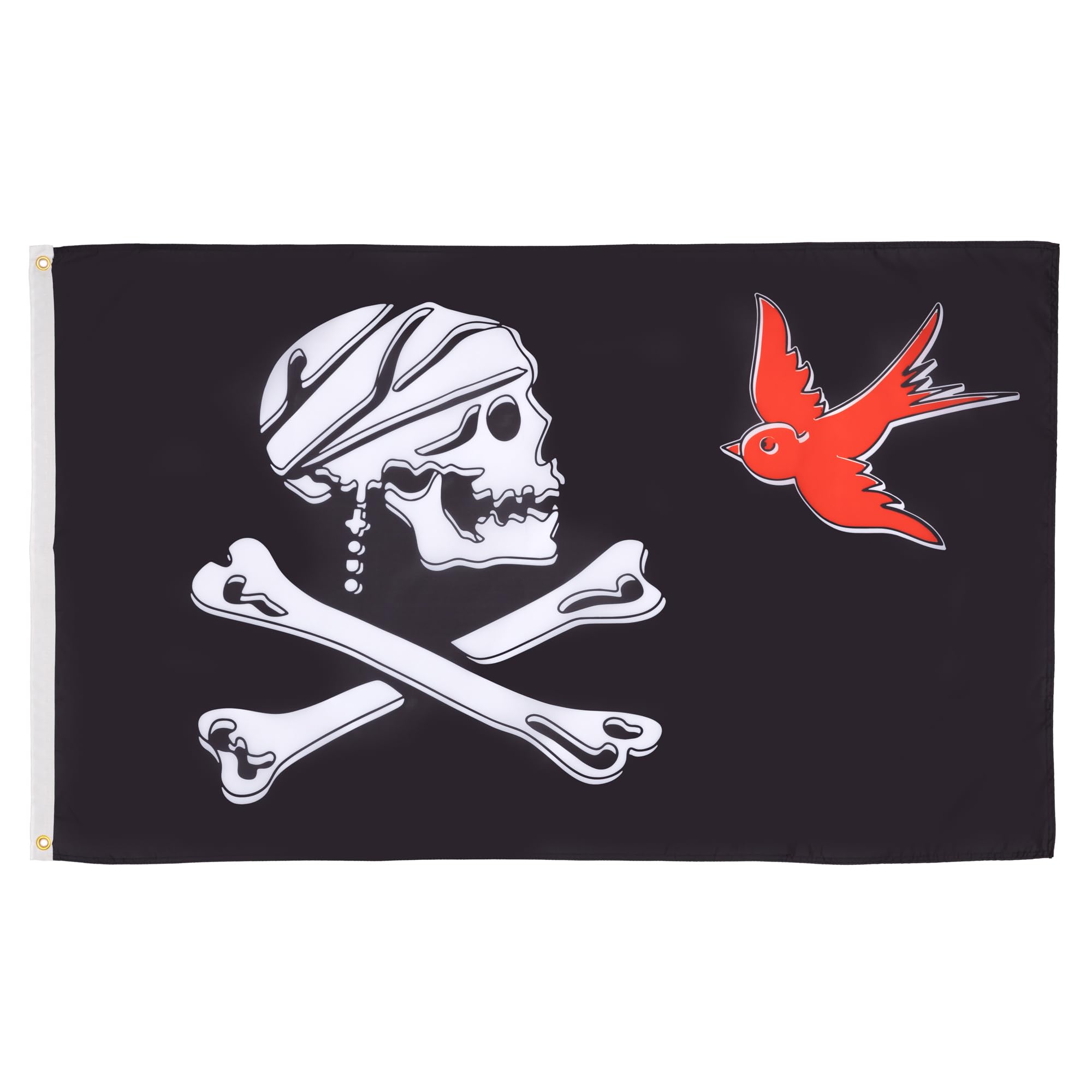 AZ FLAG, Pirate Sparrow Flag, 2x3 Ft, 100D Polyester Skull Pirates Banner with Two Metal Grommets, Fade Resistant