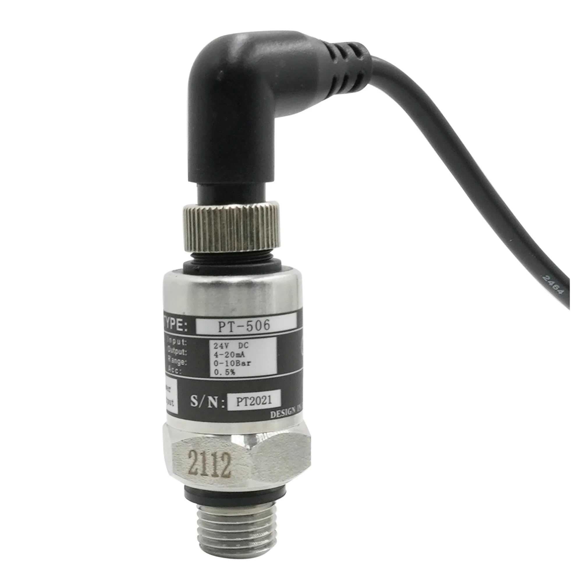 VDOQTLJT Pressure Transducer Cable Transmitter Hydraulic Sensor 0-1Mpa 0-1.6Mpa 0-2.5Mpa 4-20mA DC24V G1/4 IP68(0-2.5 Mpa 25Bar)