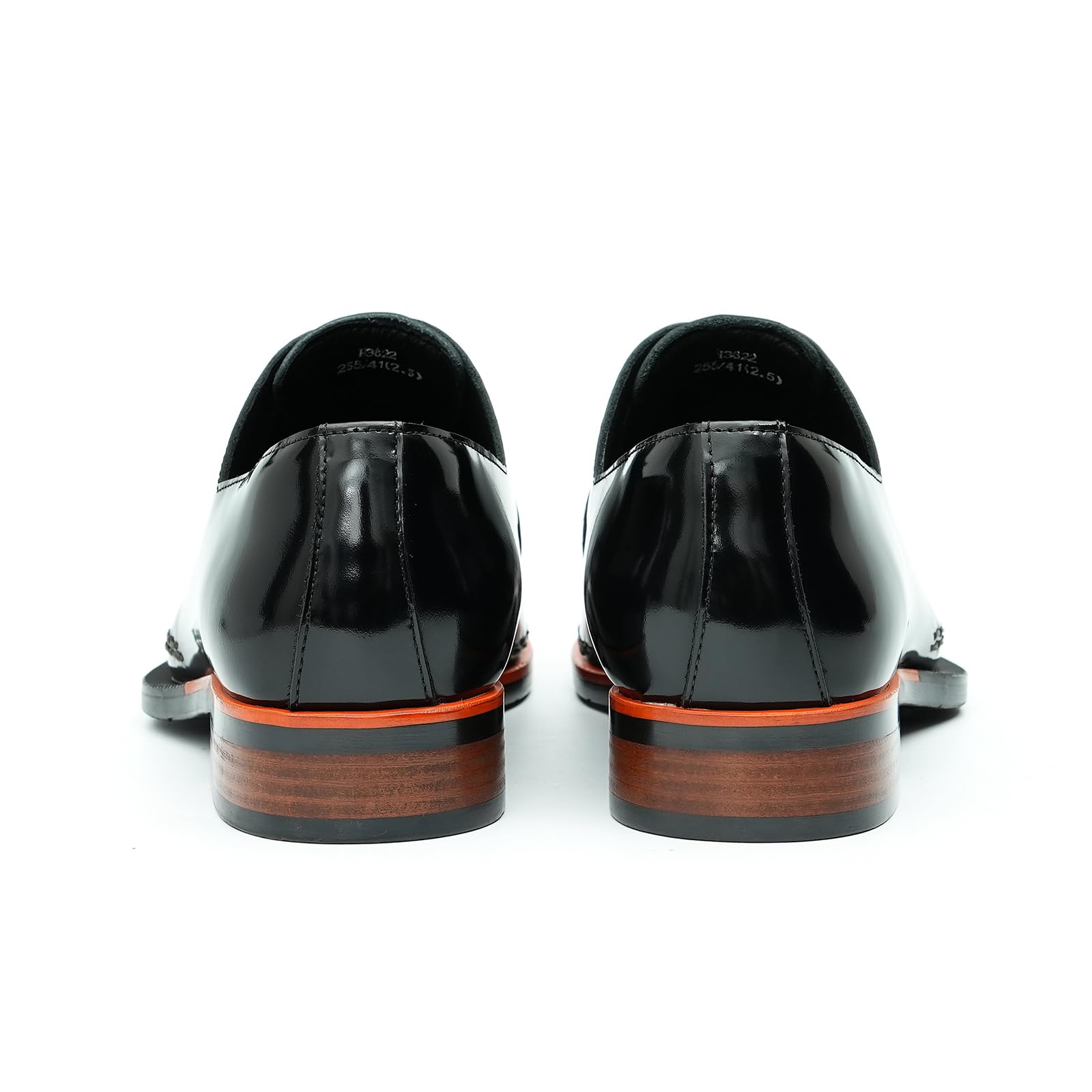 Oxfords Pulidos Hechos a Mano para Hombre Zapatos con Cordones Cuero Genuino Punta Cuadrada Zapatos de Vestir Formales Negocios