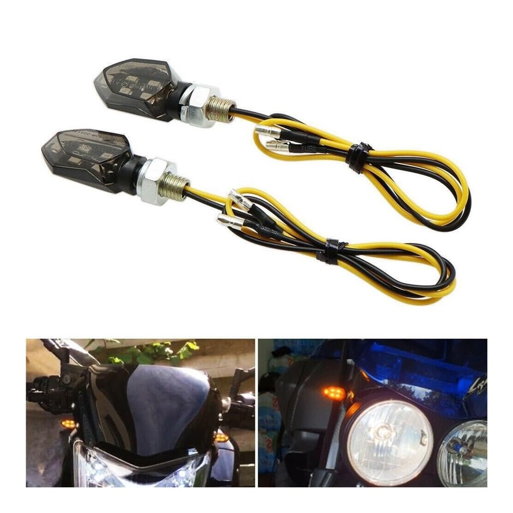 2 Pezzi di Indicatori Direzione A LED per Moto Universali A per Stop Luci Freno