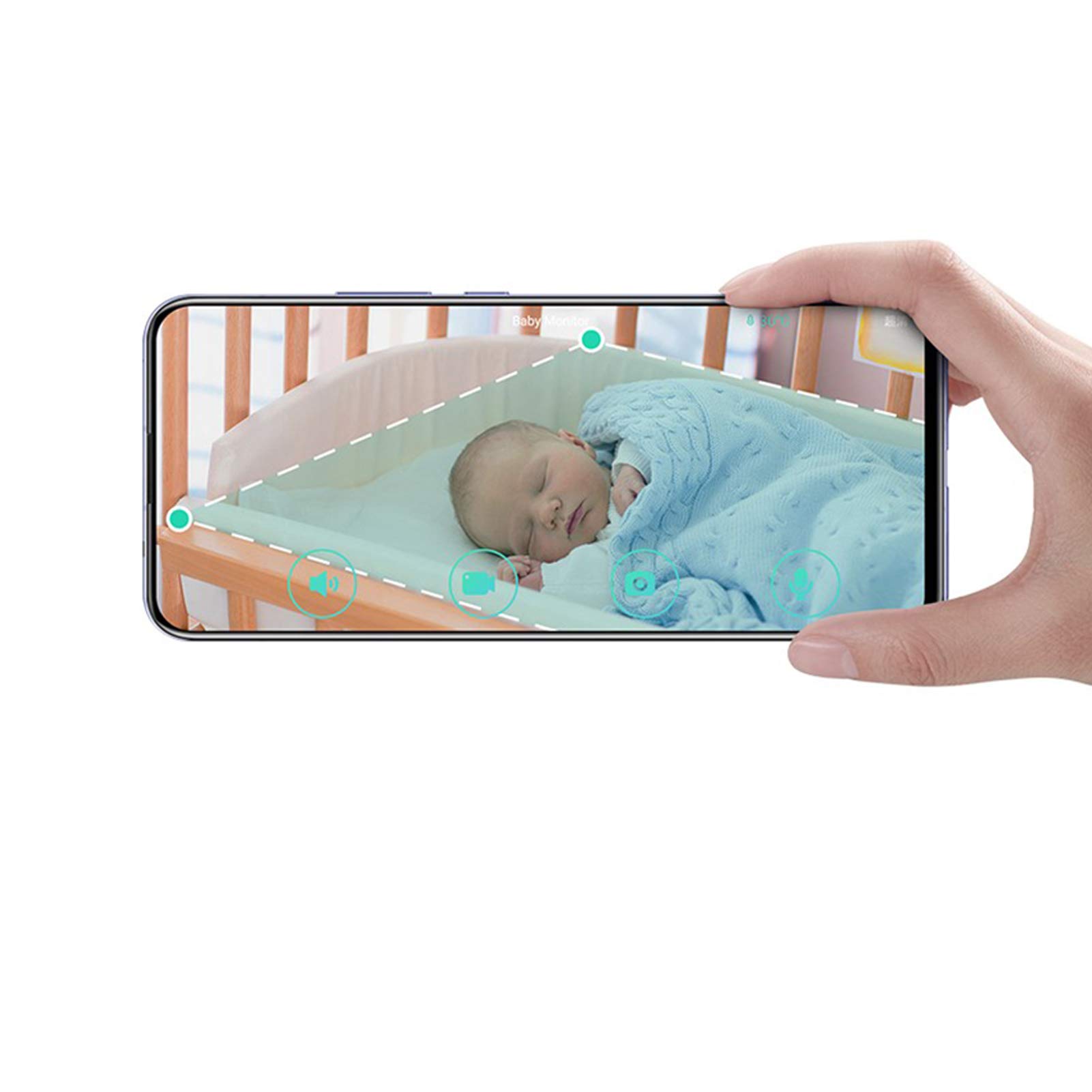 AI Baby Monitor A Due Vie Voce Cura Del Sonno Rilevamento Del Pianto Comfort Intelligente (PINK)