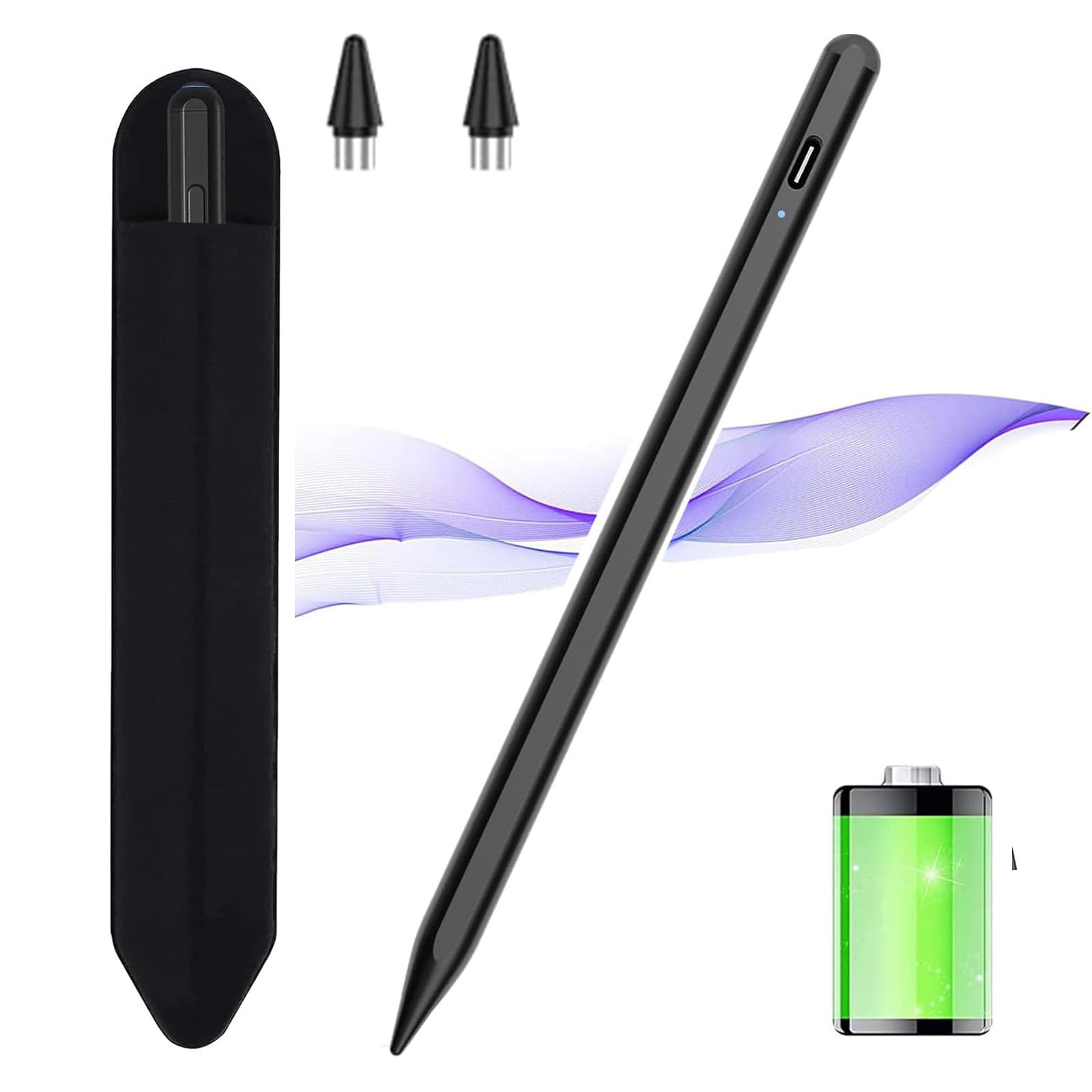 KARFUN Penna Tablet per Touch Screen Android,Compatibile con Huawei,Samsung,Lenovo,Vivo,Mi Tablet,Telefono,Precisione Migliorata e Riduzione del Palmo