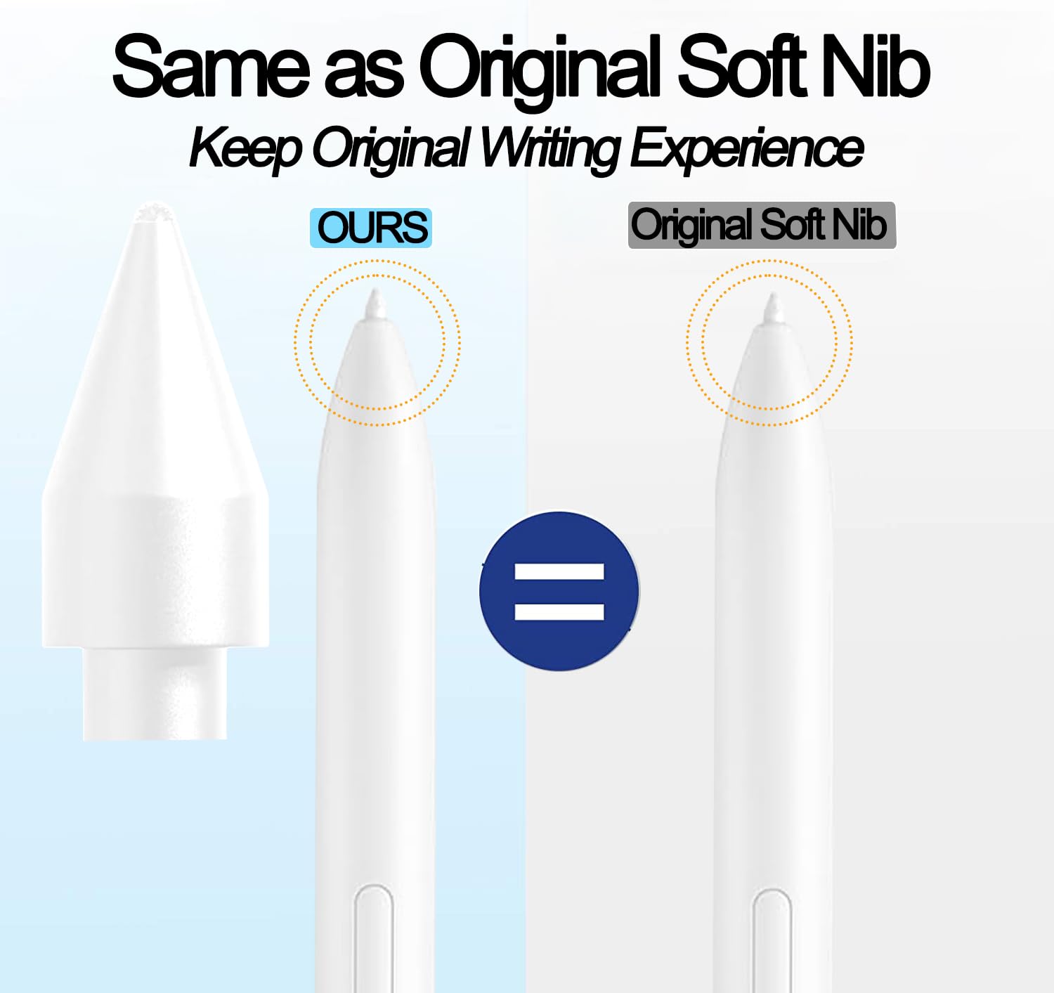 5 Stück Originale Flet Weich Ersatzspitzen für Samsung S Pen Galaxy Tab S10 Lite/S6 Lite/S7 FE/S10 FE/S10 FE+ Plus/S10+ Plus/S10 Ultra/S9/S9 FE/S9+/S9 FE+/S9 Plus/S9 FE Plus/S9 Ultra, Weiß