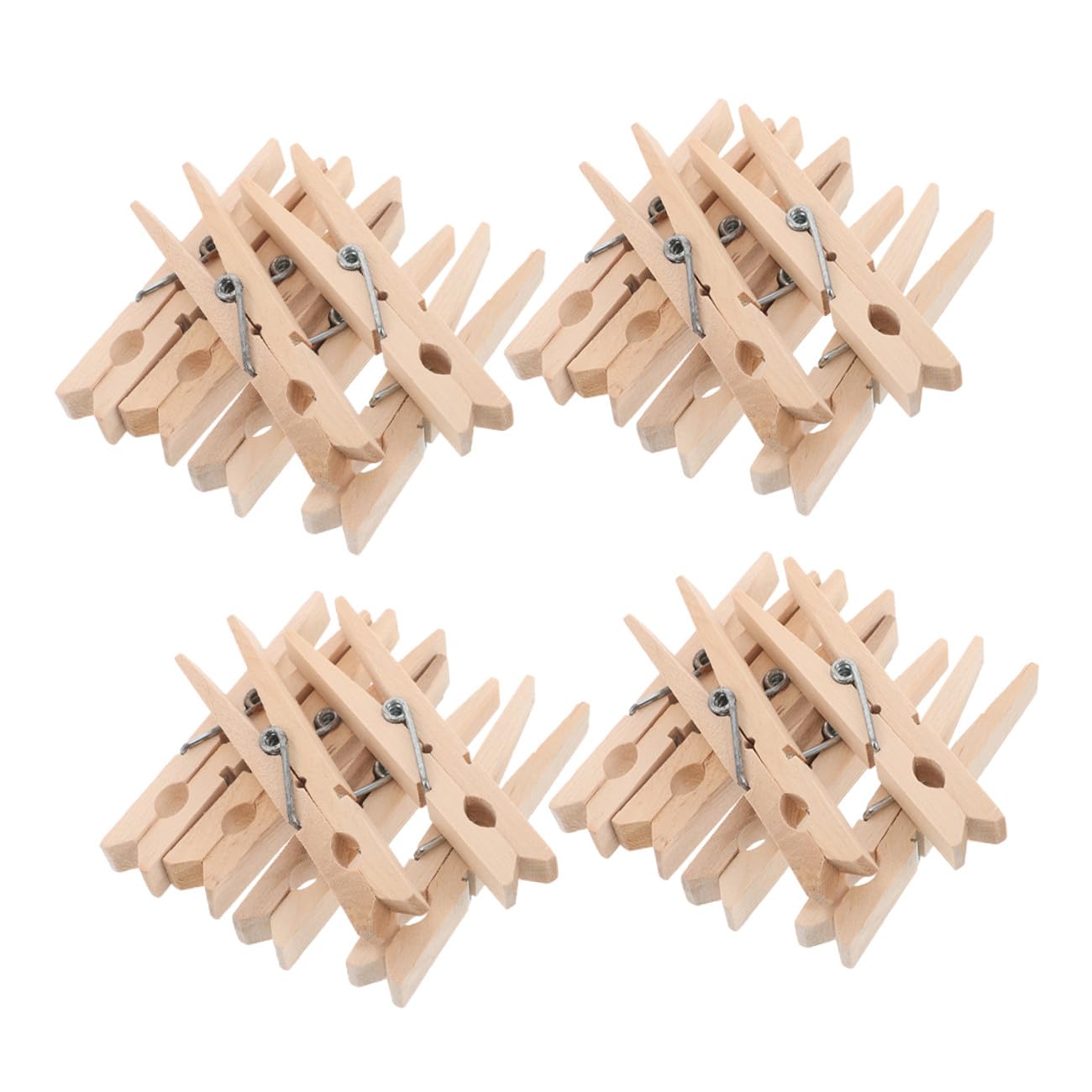 Mollette in Legno Multiuso 150 Pezzi 72X10 CM Clip Antivento per Bucato e Calzini Mini Mollette per Foto e Biancheria per Interni Esterni e Viaggi