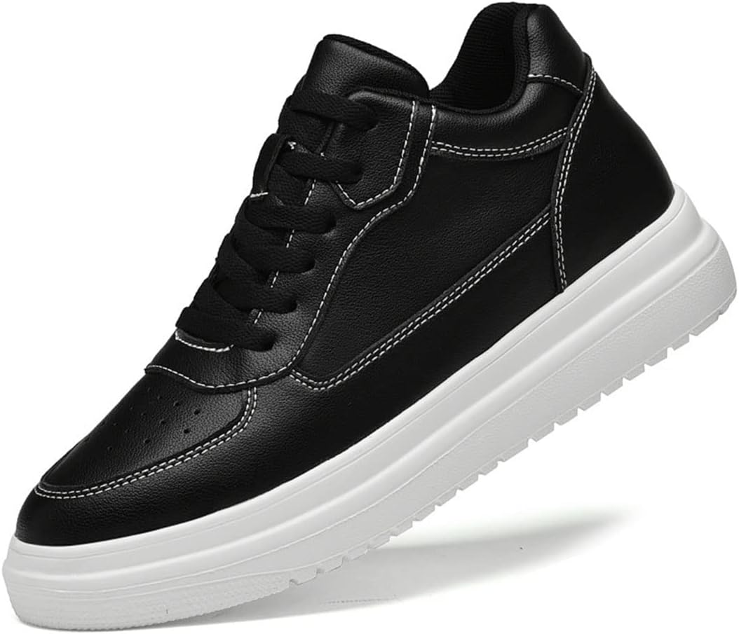 VIBLiSS Herren Aufzug Schuhe Unsichtbare H he Erh hung Schuhe Leder Atmungsaktive Casual Walking Schuhe