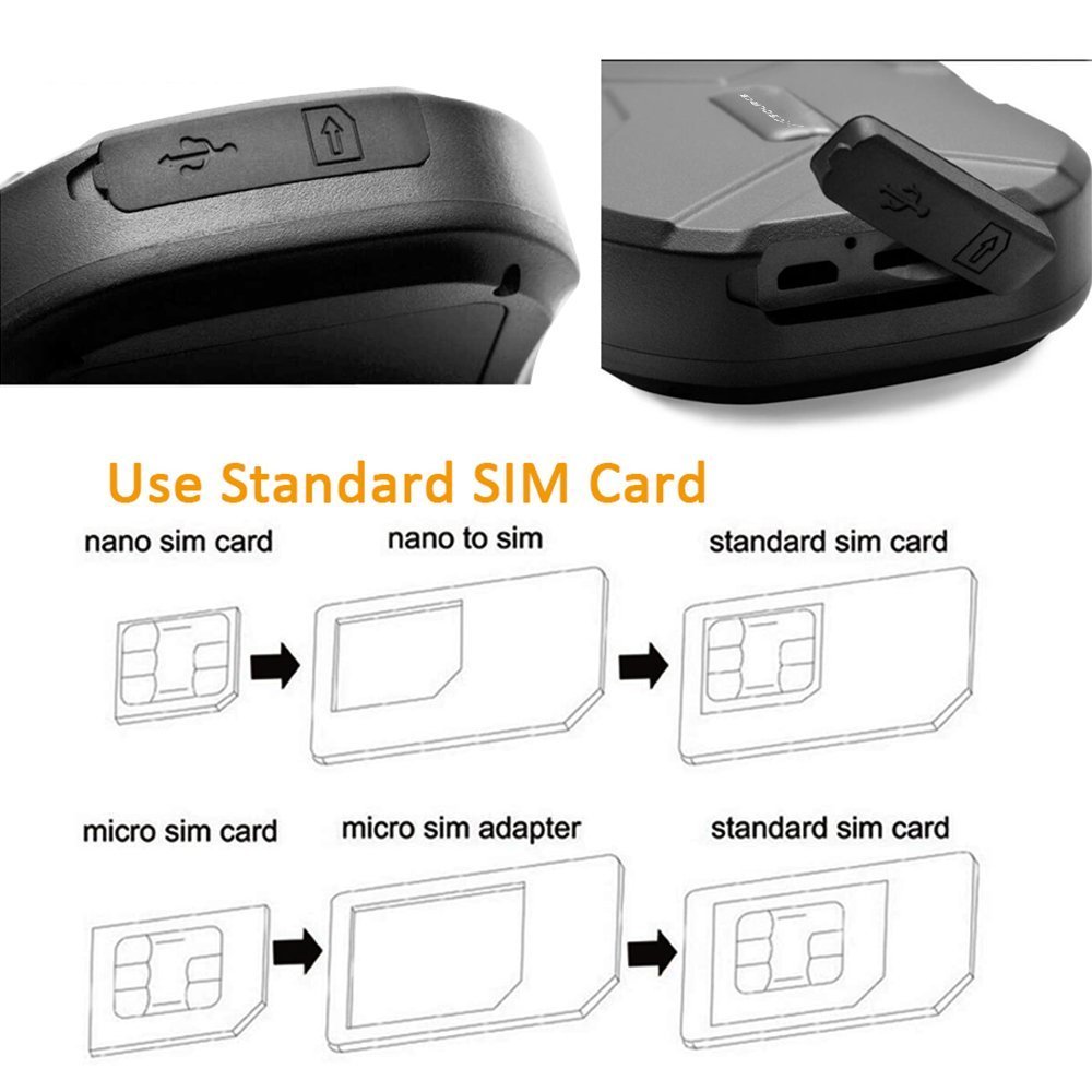 TKSTAR 90 días en espera Mini coche camiones mascotas gps localizador tracker con fuerte imán