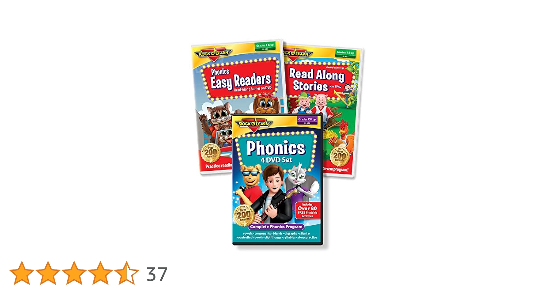 ROCK N LEARN Reading DVD Collection - Phonics 4-DVD Set