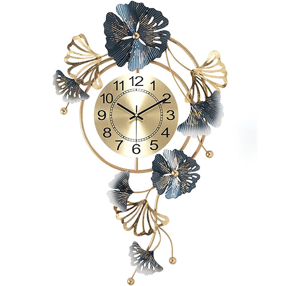 Horloge murale silencieuse ginkgo pour en finir avec le tic-tac stressant du salon