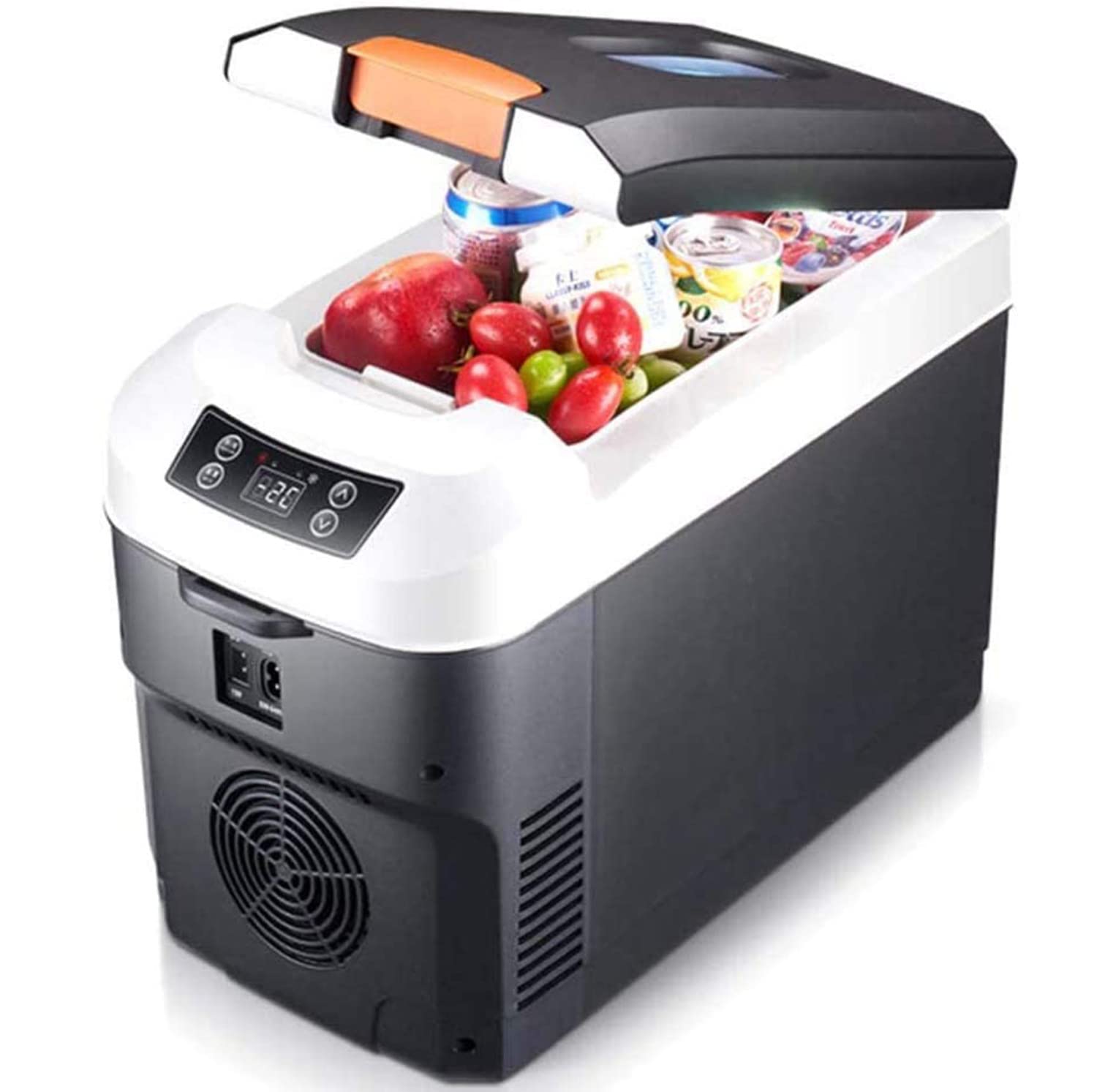 Mini refrigerador portátil de insulina refrigerada de 12 V/24 V/220 V, refrigerador compacto de refrigeración de doble núcleo de 10 litros, para automóvil, camión y hogar, 12 L