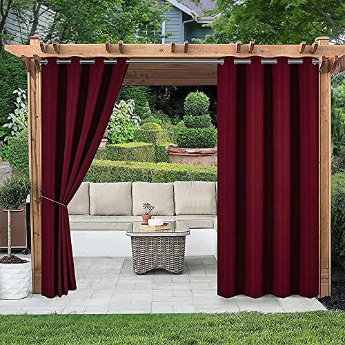 Duronet - Waterproof & Sun Blockage SS Eyelete Outdoor Curtains (Wine, 4.5 X 6Feet,Polyester), Pack of 2-image-28