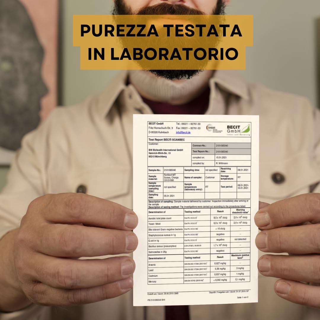 Fertilovit® MT – Integratore per fertilità maschile con Zinco, Selenio, L-Carnitina, Taurina, Licopene e Coenzima Q10 – Supporto per la normale formazione degli spermatozoi – 90 capsule (3 mesi)