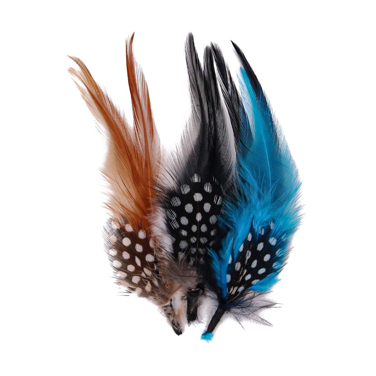 10 stuks hoedveren, natuurlijke veren pauwenveren voor hoeden, kleurrijke veren pin cowboyhoed veer voor westerse cowboyhoeden, kerstfeesthoeden, veren accessoires doe-het-zelf decoraties (10 stijl