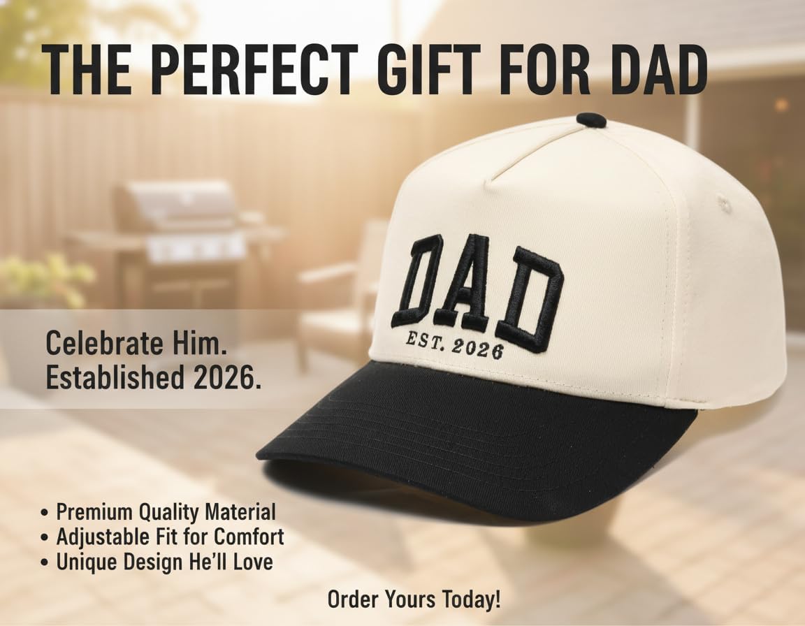 Mom and Dad Est 2026 Matching Hats | Pregnancy Announcement Gifts for Couple | Parents to Be Gifts New Mom & Dad - Image 2
