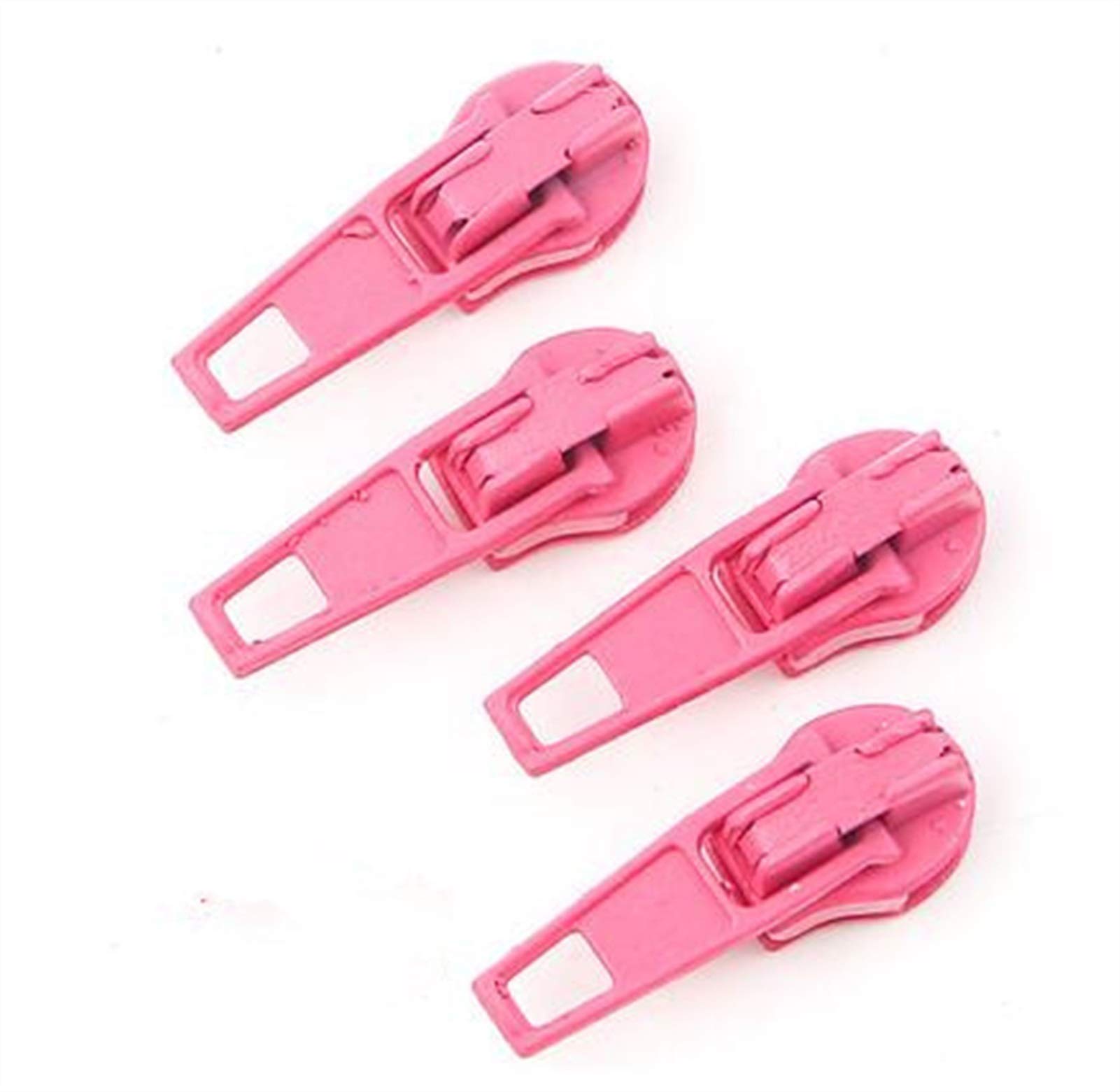 Plastic Zipper 10pcs Painting Metal Slider, Multicolor 3# Nylon Puller, for, for Sewing(Fushia)