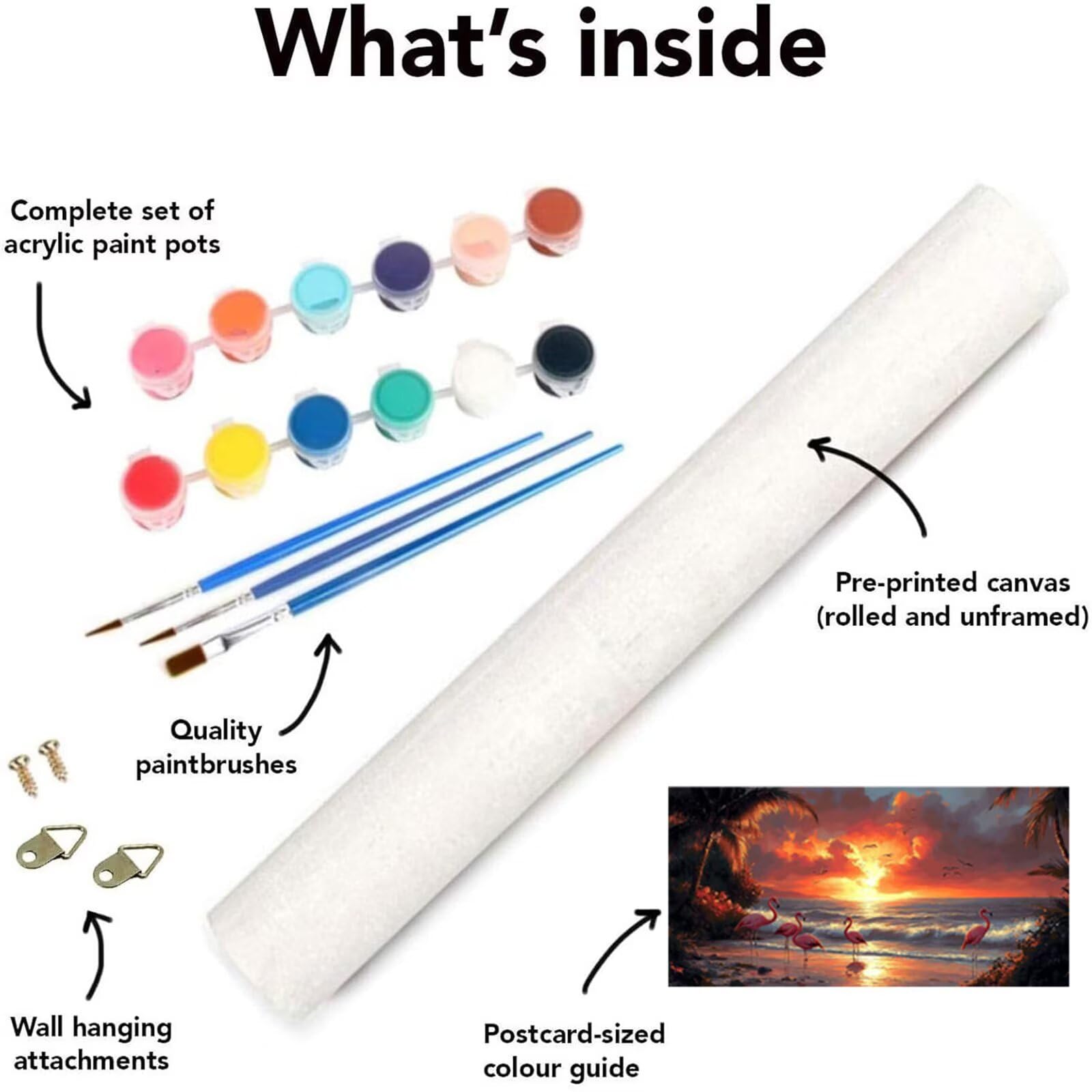 Flaming Malowanie według numerów dla dorosłych, DIY Malowanie według numerów dla dorosłych, plaża Paint By Numbers Adult Obraz olejny na płótnie z pędzlami Pigment Akryl, Dekoracja domu 80 x 160 cm
