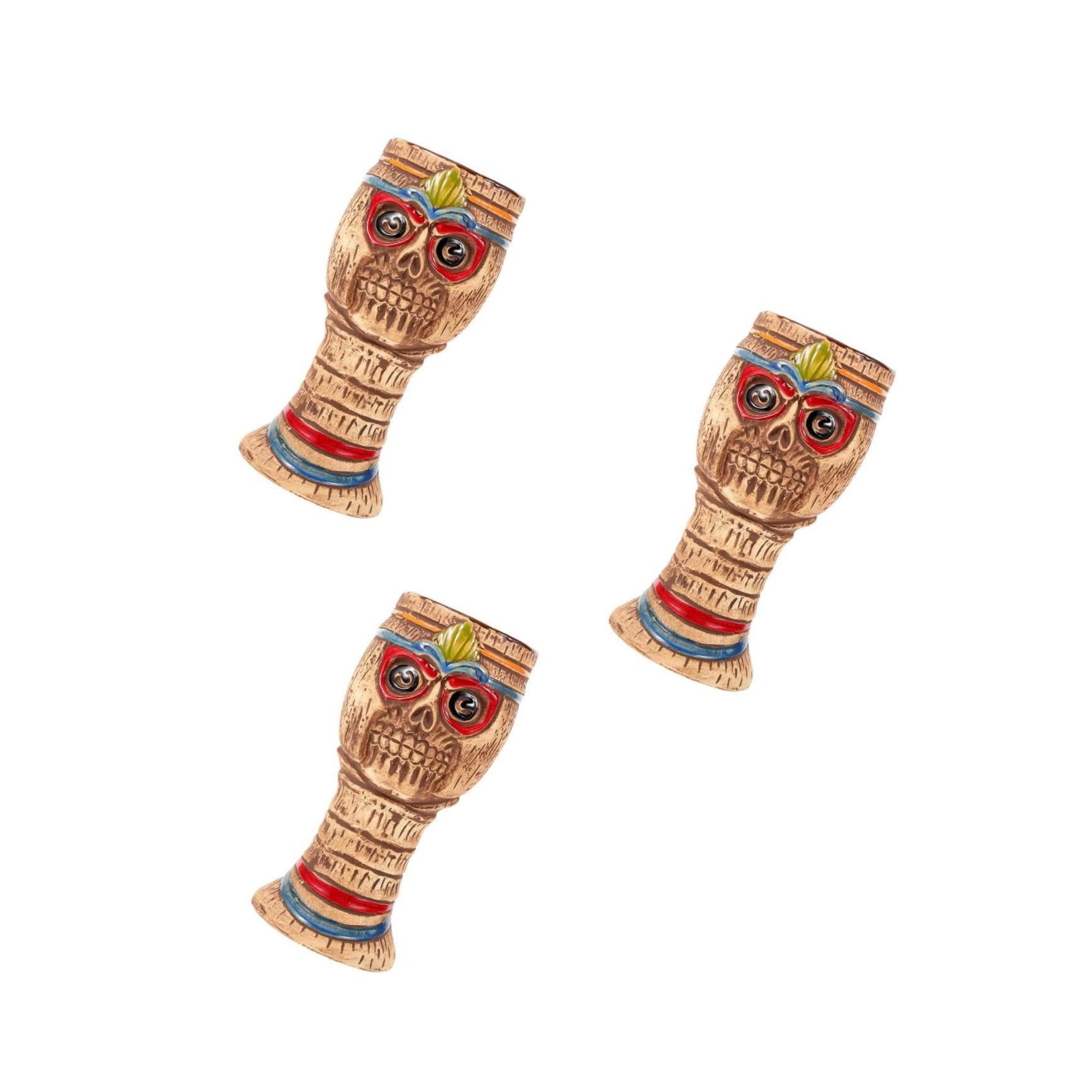 Taza Tiki de cerámica que mantiene tus cócteles fríos en fiestas y barras de bar