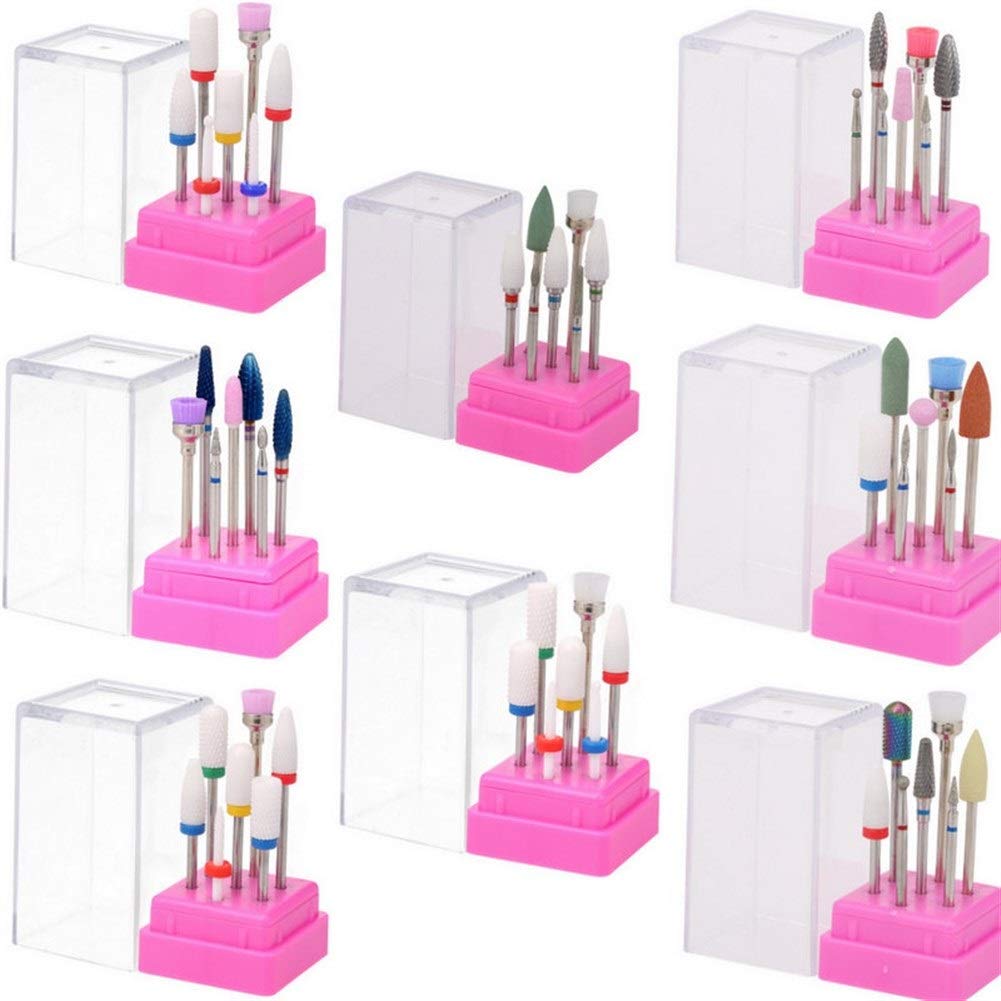 7PCS /セットセラミックネイルアートドリルビット電動ロータリ研削ファイルドリルビットマニキュアペディキュアツール(TZ 04)