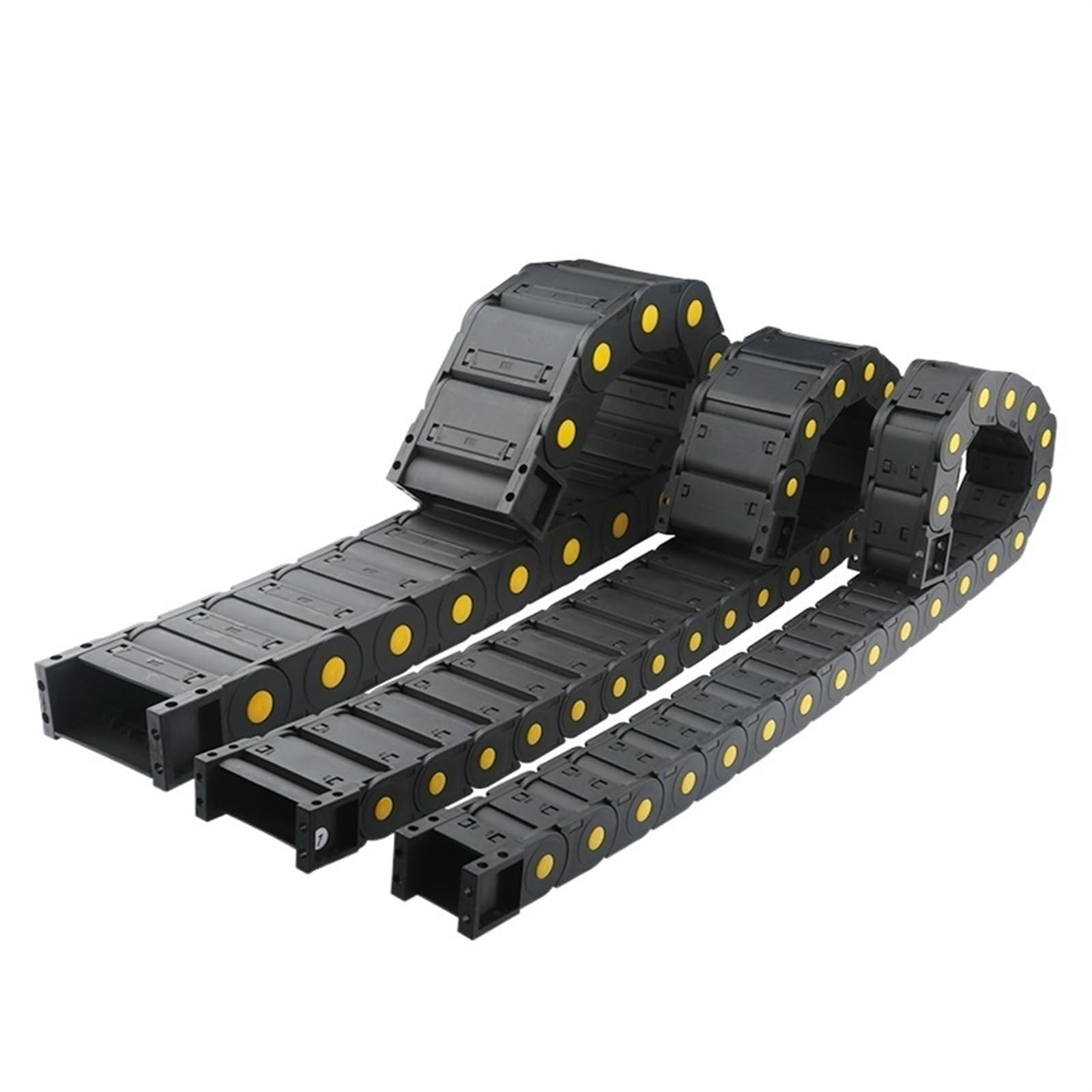 Porta Filo Catena portacavi R100 da 1 metro 18mm 25mm 35mm 45mm Catena portacavi Telaio di traino completamente chiuso con connettore Parti di macchine del router CNC Protezione Mobile(45x75mm)