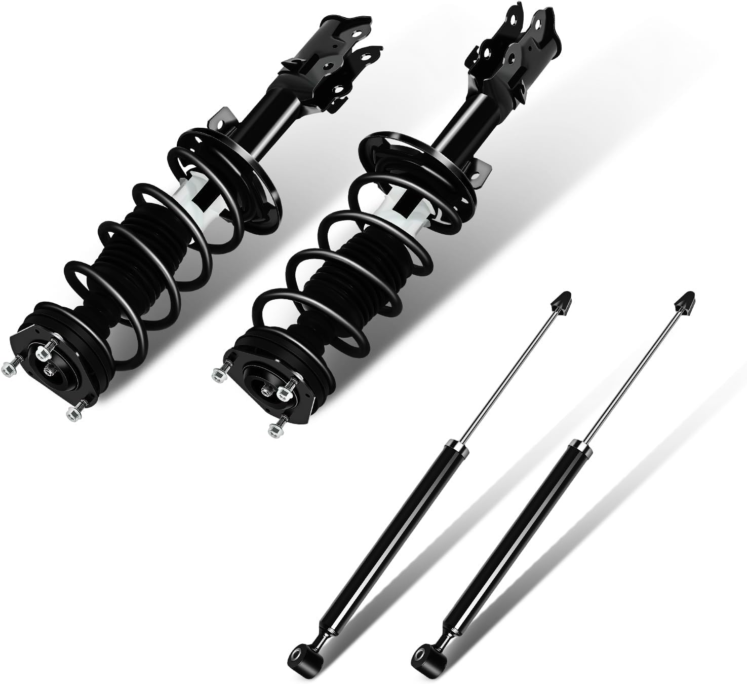SCITOO - 2Pcs Front Complete Struts Spring Assembly + 2Pcs Rear Shock Absorbers Fits 2010-2013 for Ford Fiesta Full Set Front Rear Complete Struts with 172525 348018 5630 - Set of 4