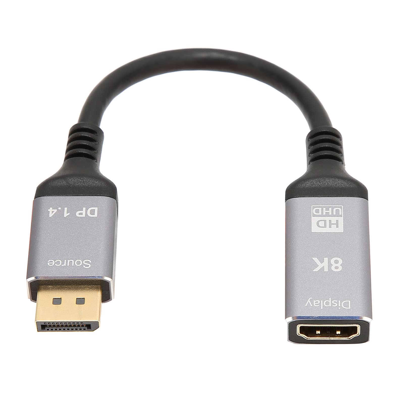 Cavo DisplayPort a HDMI, Adattatore DP Maschio a HDMI Femmina per Laptop PC TV Proiettore, Supporto 8K 60Hz 4K 120Hz 2K 144Hz HDR 3D