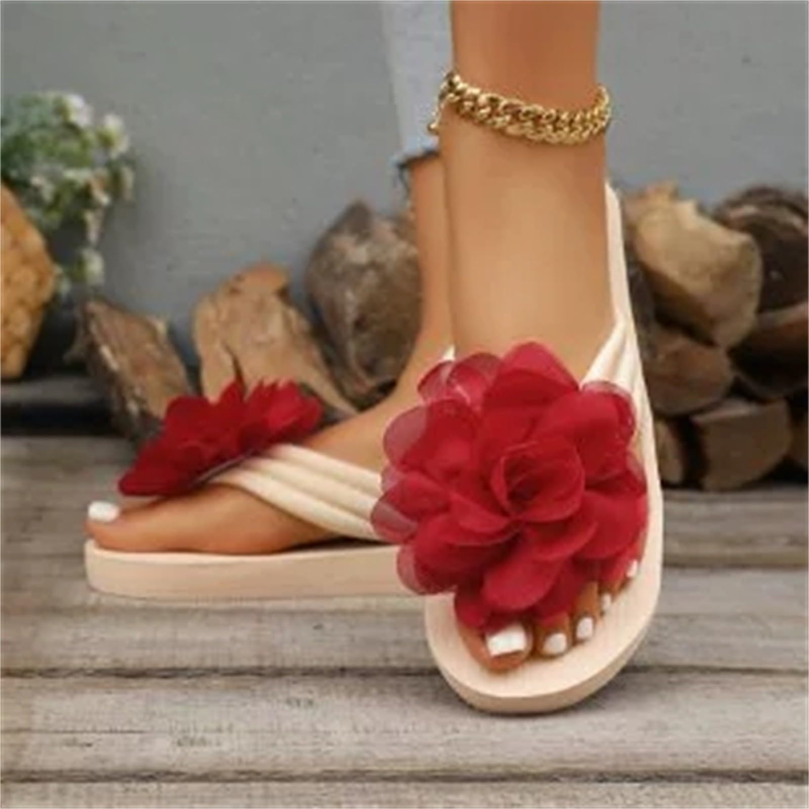 Sandalias de mujer con plataforma - Chanclas de verano de playa con