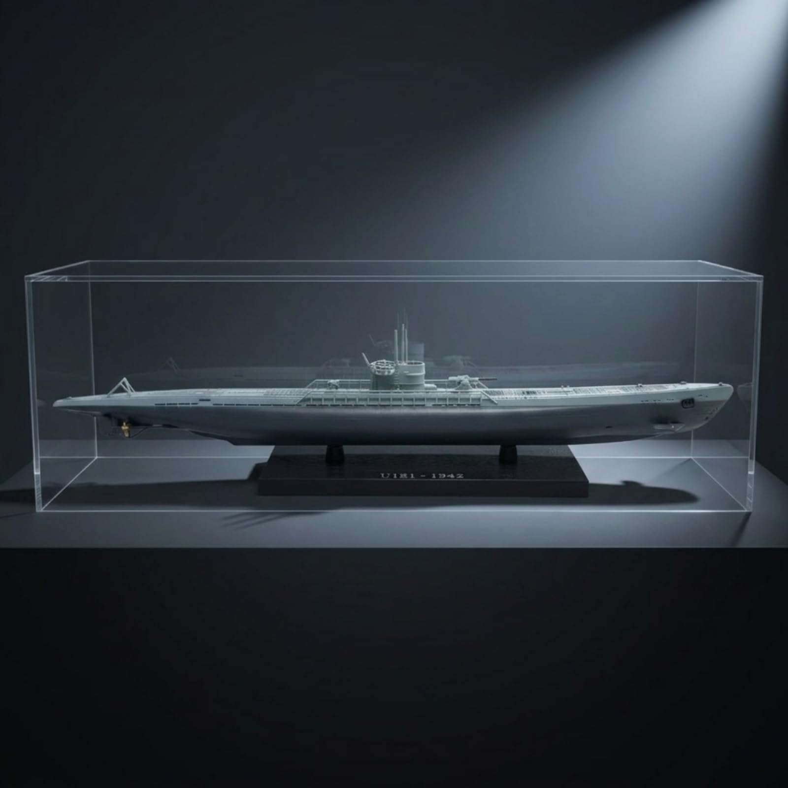 Modellino di Sommergibile con Base da Esposizione Sommergibile in con Supporto Militare per Collezionisti, Ufficio, USS Archerfish SS-311