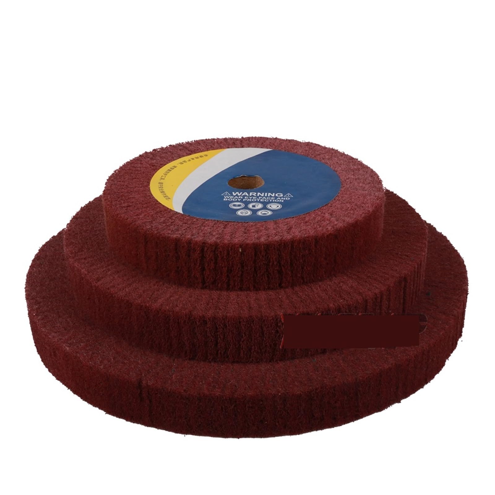 unidad de disco pulido fibra nailon con láminas 1 unidad de disco pulido tela no tejida, con solapa roja, diámetro interior 20 mm y profundidad perforación 25(Red Thickness 25mm,200mm)