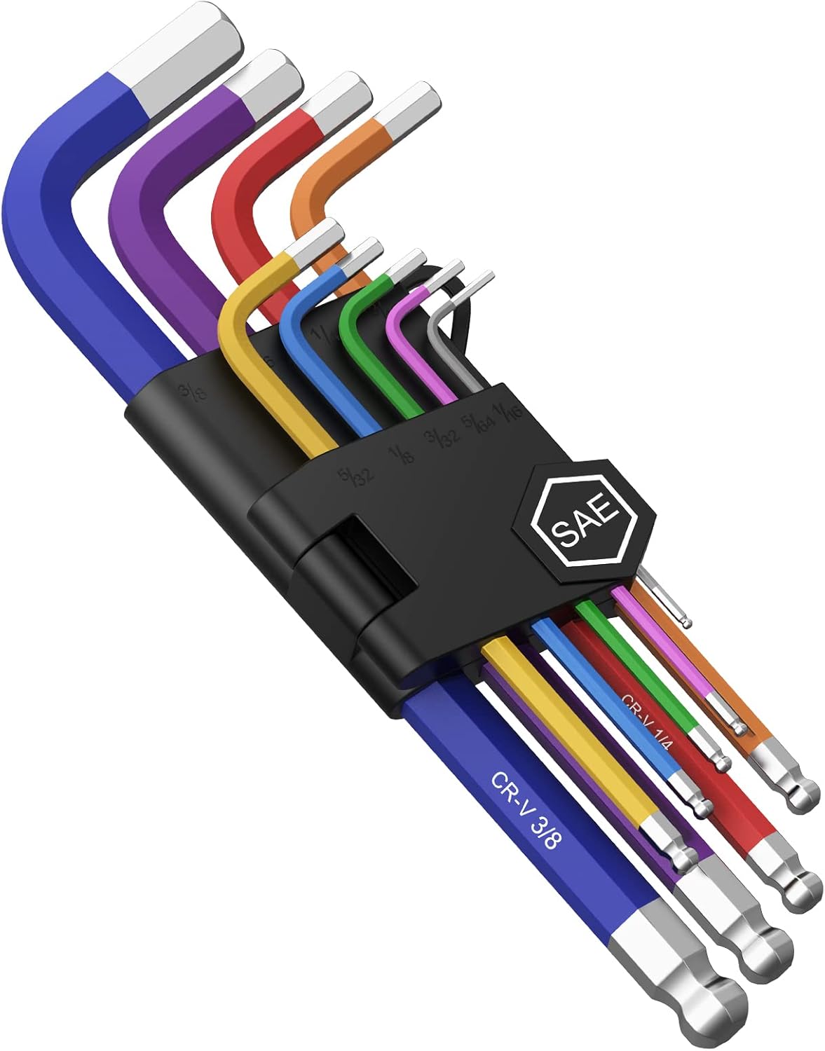 COLFULINE Imperial Allen Key Set, 9 PCS Imperial Allen Keys, Hex Key