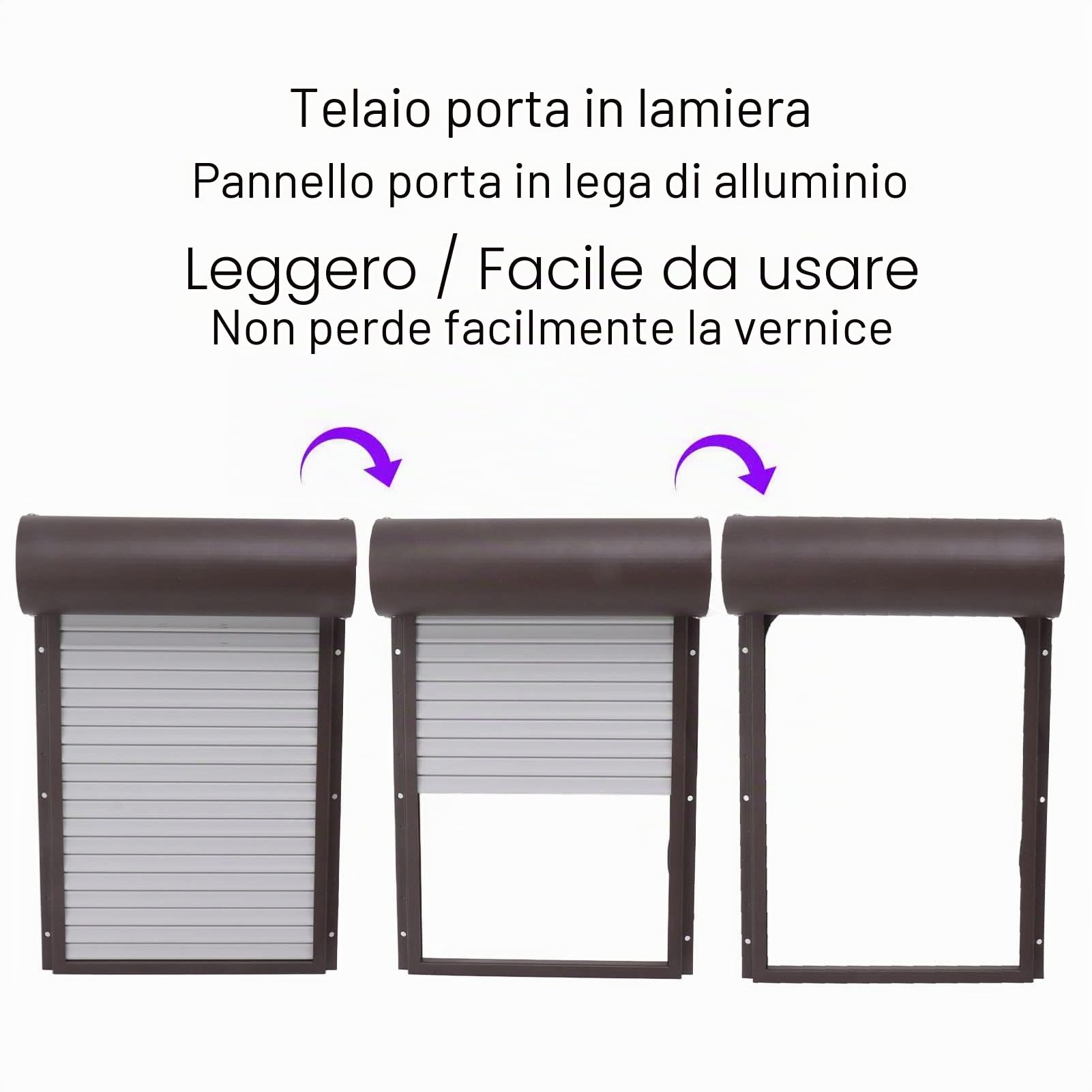 Porta Automatica per Pollaio, Apriporta Programmabile con 3 modalità, Sensore di Luce, Telecomando e Temporizzazione, Marrone