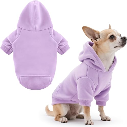 Miniatura 8 de Idepet Sudaderas con capucha para perros pequeños, chaleco para perros pequeños, ropa de chihuahua, abrigo cálido, chaqueta de otoño para cachorros,
