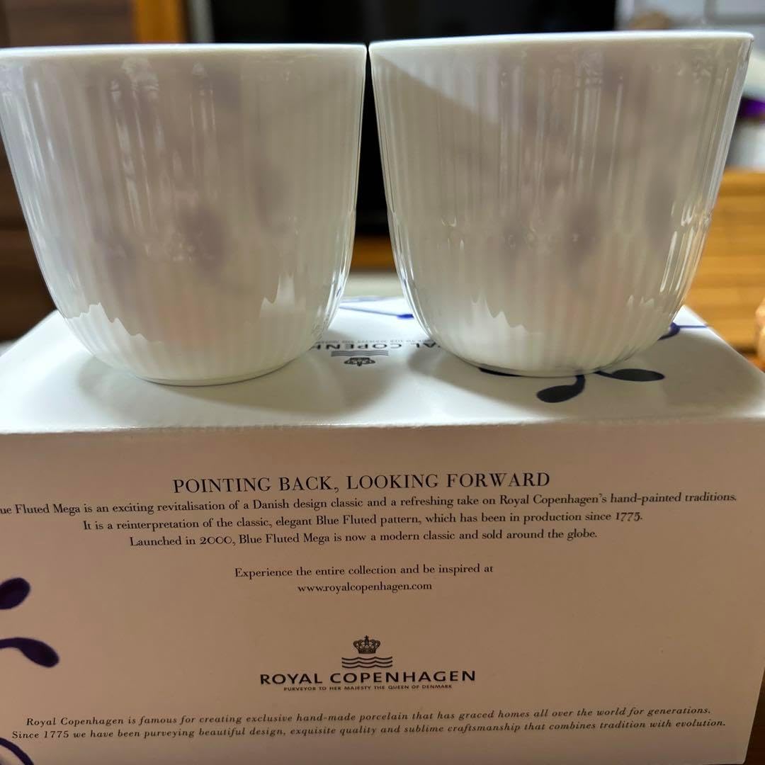 新品　ロイヤルコペンハーゲン　プレイン　エッグカップ2個セット ロイヤルコペンハーゲン カップ2個組 新品 ロイヤルコペンハーゲン