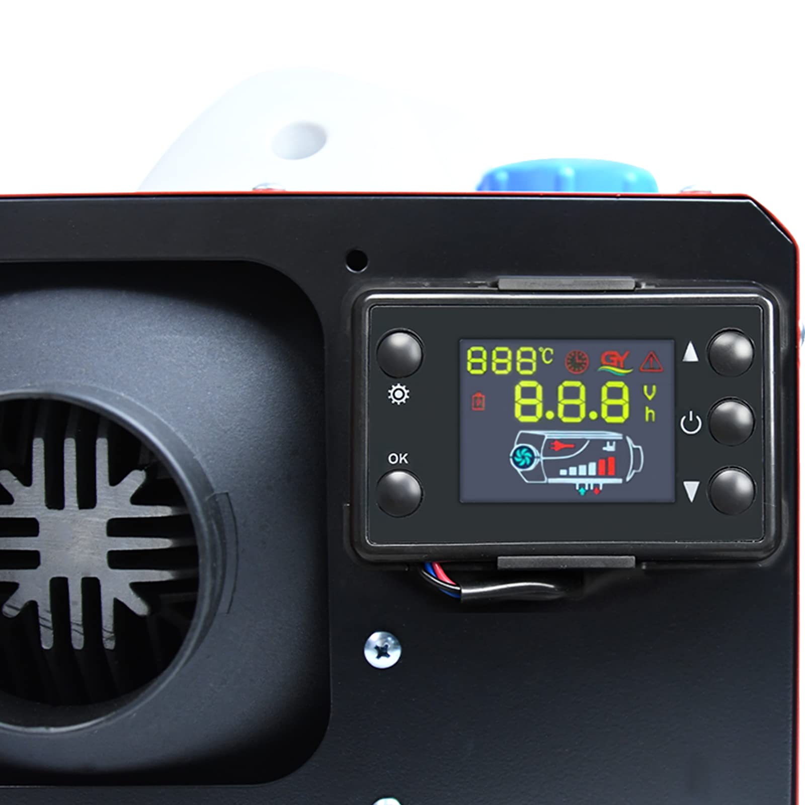 YUENFONG 8KW Standheizung Diesel, 12V Lufterhitzer Auto Luft Dieselheizung mit LCD-Anzeige & Fernbedienung, -40°C~50°C Arbeitsumfeld, für Auto RV Büro Wohnmobil Bus, Modell E