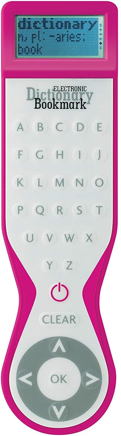 IF Electronic Dictionary Bookmark Single Language Definitions - English, Pink