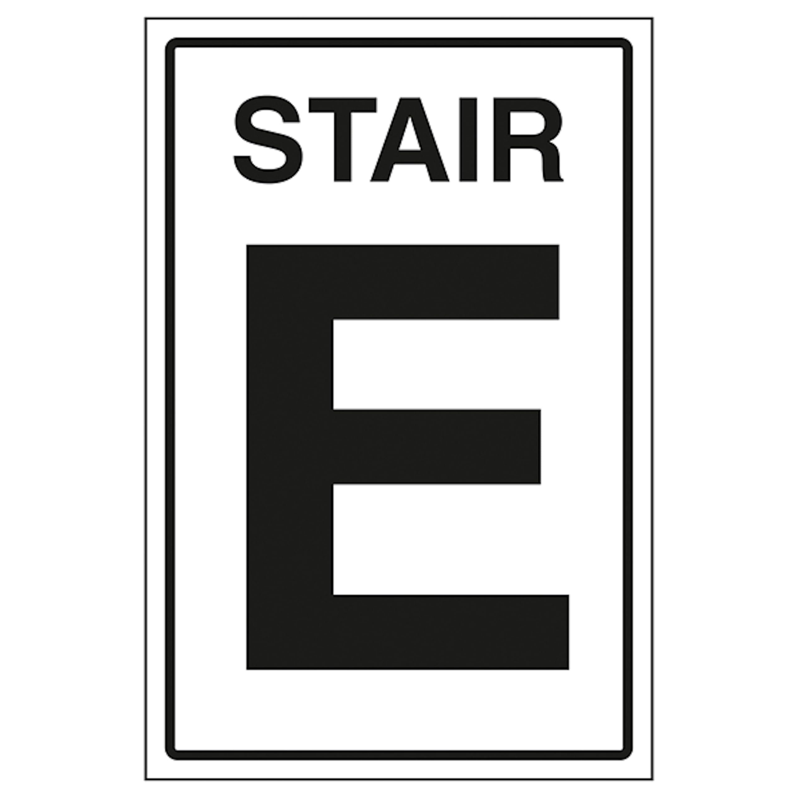 V Safety Stair E 200 x 300mm - 1mm Rigid Plastic Safety Sign