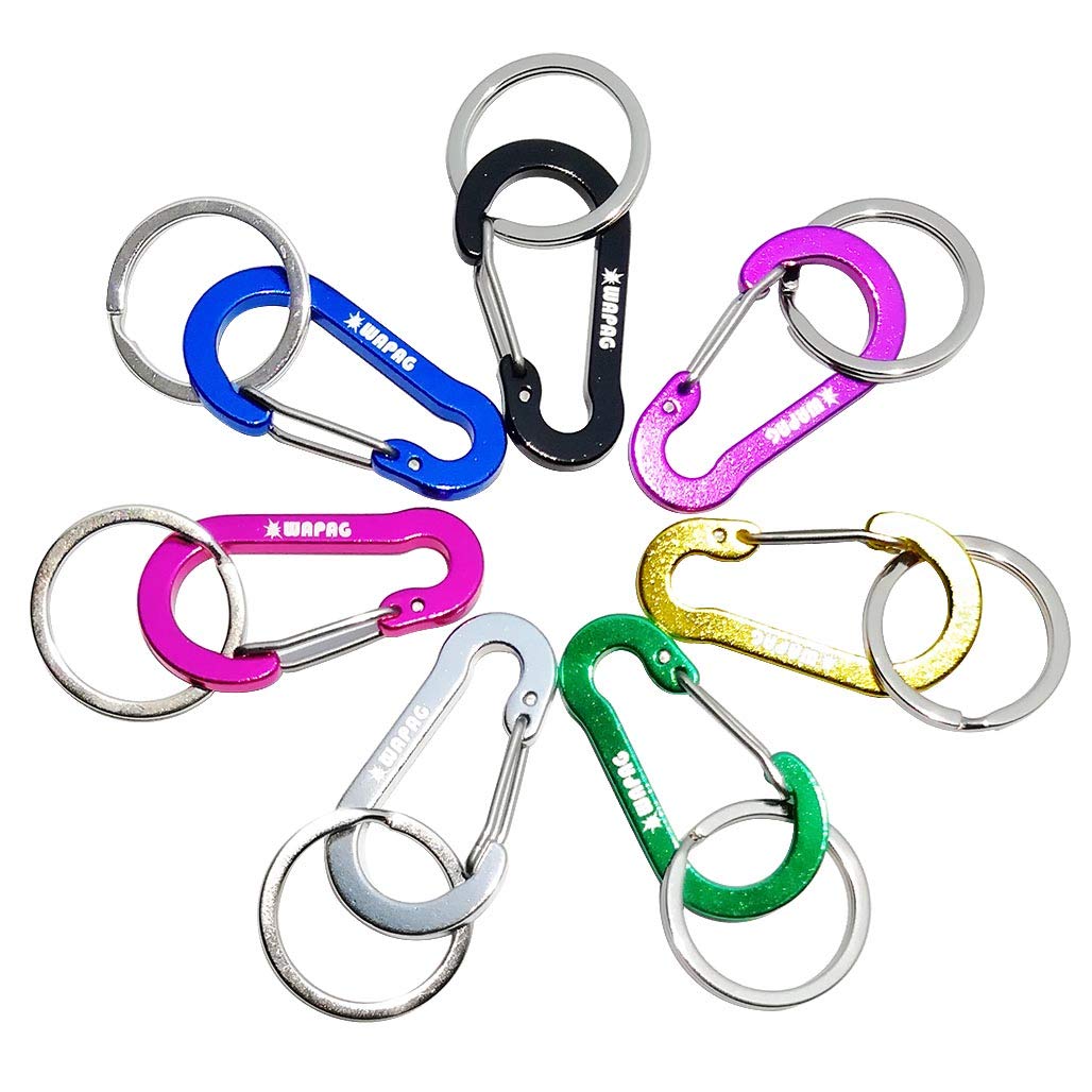 WAPAG Carabiner Clip, 2 inch Small Carabiner, Aluminum Mini Carabiner