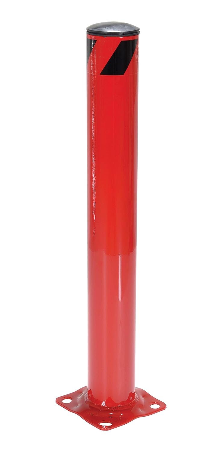 Vestil BOL-36-4.5-RED Steel Pipe Safety Bollard 36 in. x 4-1/2 in. Red