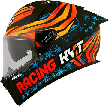 Casco KYT R2r Max Replica Fernandez 2022 Naranja/Azul/ L
