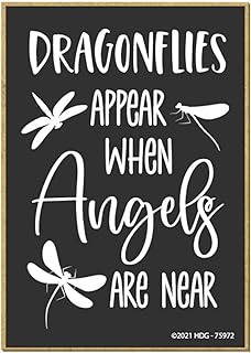 Honey Dew Gifts, Dragonflies Appear When Angels are Near, 2.5 Inch by 3.5 Inch, Locker Decoration, Refrigerator Magnets, Fridge Magnets, Decorative Sayings Magnets, 75972