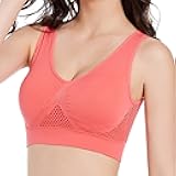 Generic Breathable Bras for Women No Steel Ring Plus Size Soft Cool Liftup Air Bra No Underwire High Support Underwear