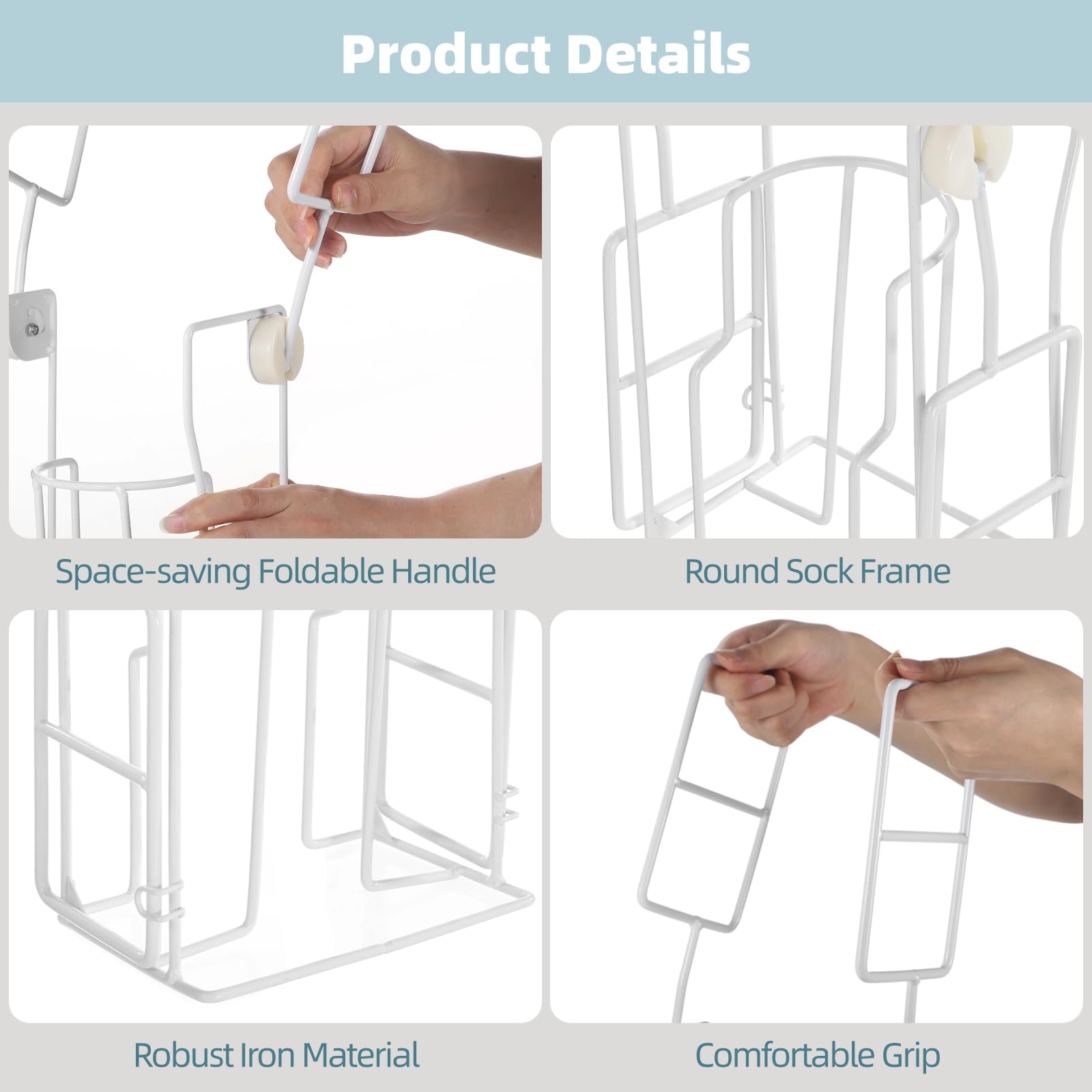Stocking Donner Aid con mango plegable, dispositivo de asistencia para personas mayores y movilidad limitada, herramienta de vestir fácil, se adapta a una circunferencia de pantorrilla de hasta 16