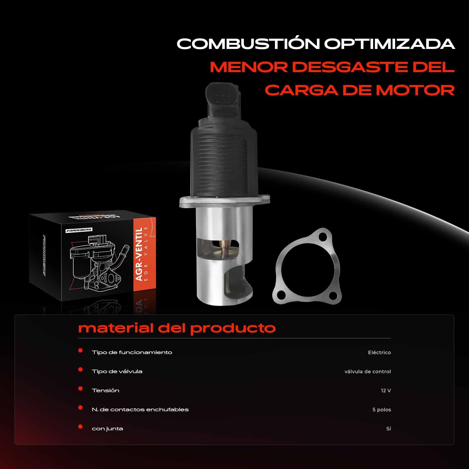Frankberg Válvula EGR Diesel Compatible con S.a.n.d.e.r.o II 1.5L Kangoo KC0/1 1.5L Logan MCV KS 1.5L Clio III BR0/1 CR0/1 1.5L S.a.n.d.e.r.o 1.5L Replace# 14710BN701