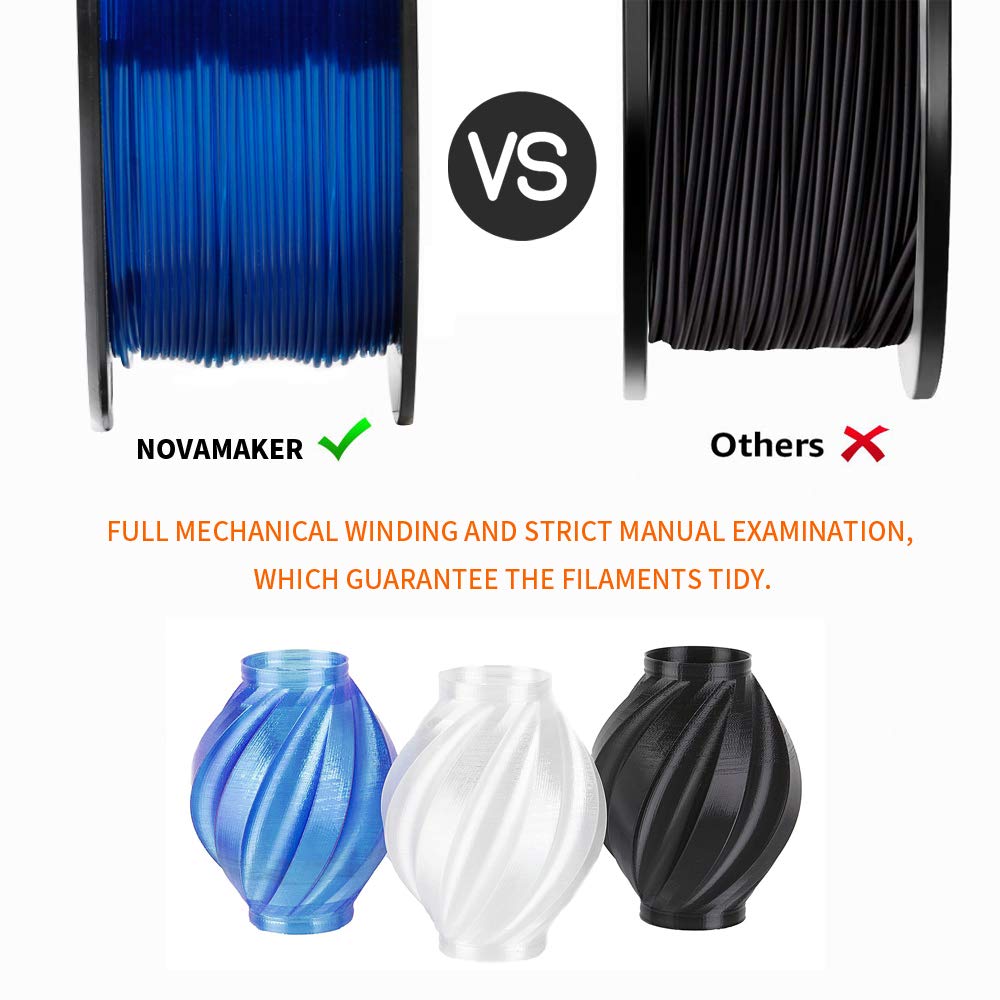 Suреr Sаlе 🛒 PETG Filament 1.75,Toughness Enhanced Blue petg Vacuum Sealed,Accuracy +/- 0.02 mm, 1 kg Spool 3D Filament petg Blue