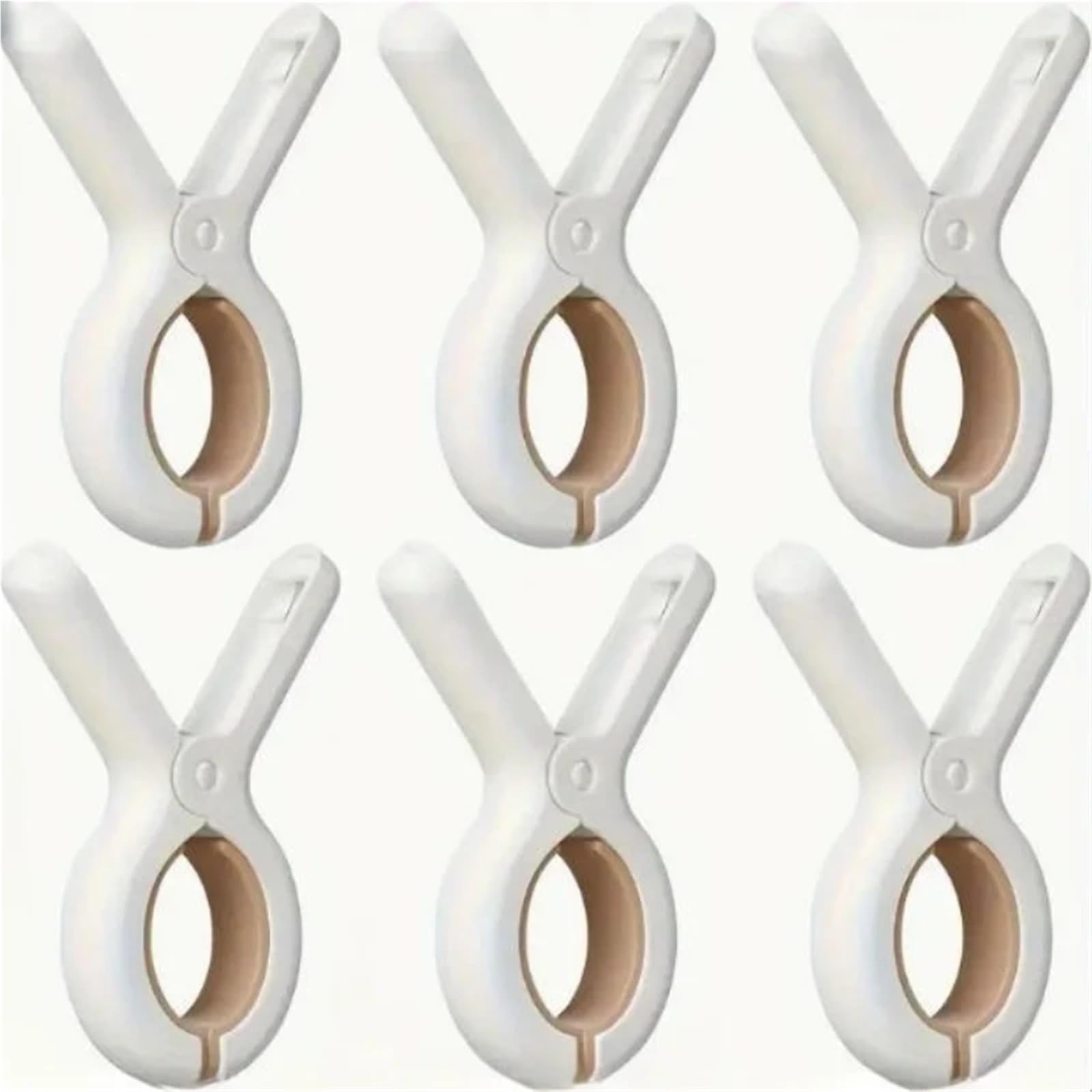 Beach Towel Clips 6pcs Beach Towel Clips With Strong Anti-Rust Springs, Heavy Duty(Dark Khaki)