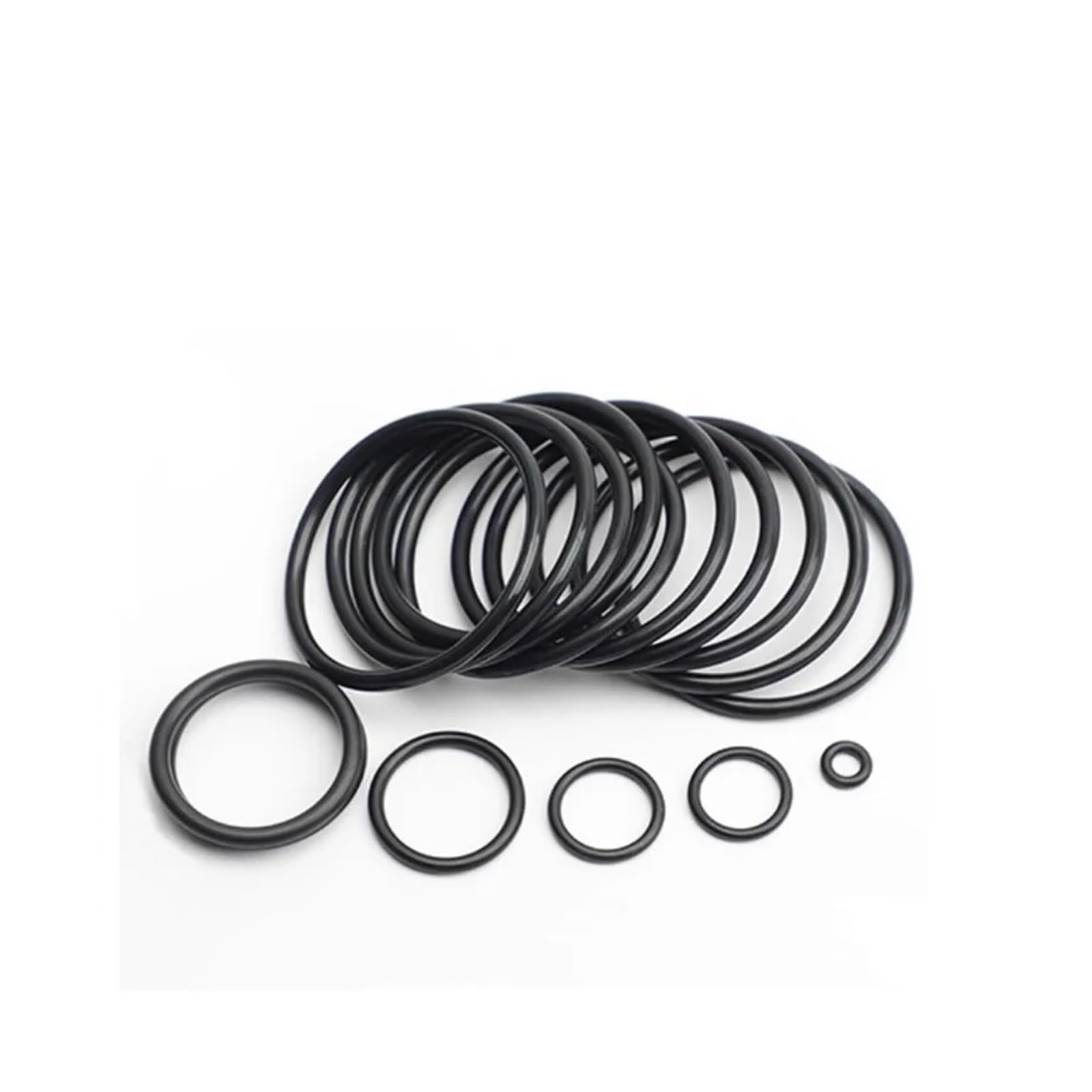 50 Uds. Junta de anillo de sellado resistente al aceite NBR negro, arandela de junta tórica de goma de nitrilo butadieno a prueba de agua OD 3mm ~ 35mm - Kit de juntas surtidas