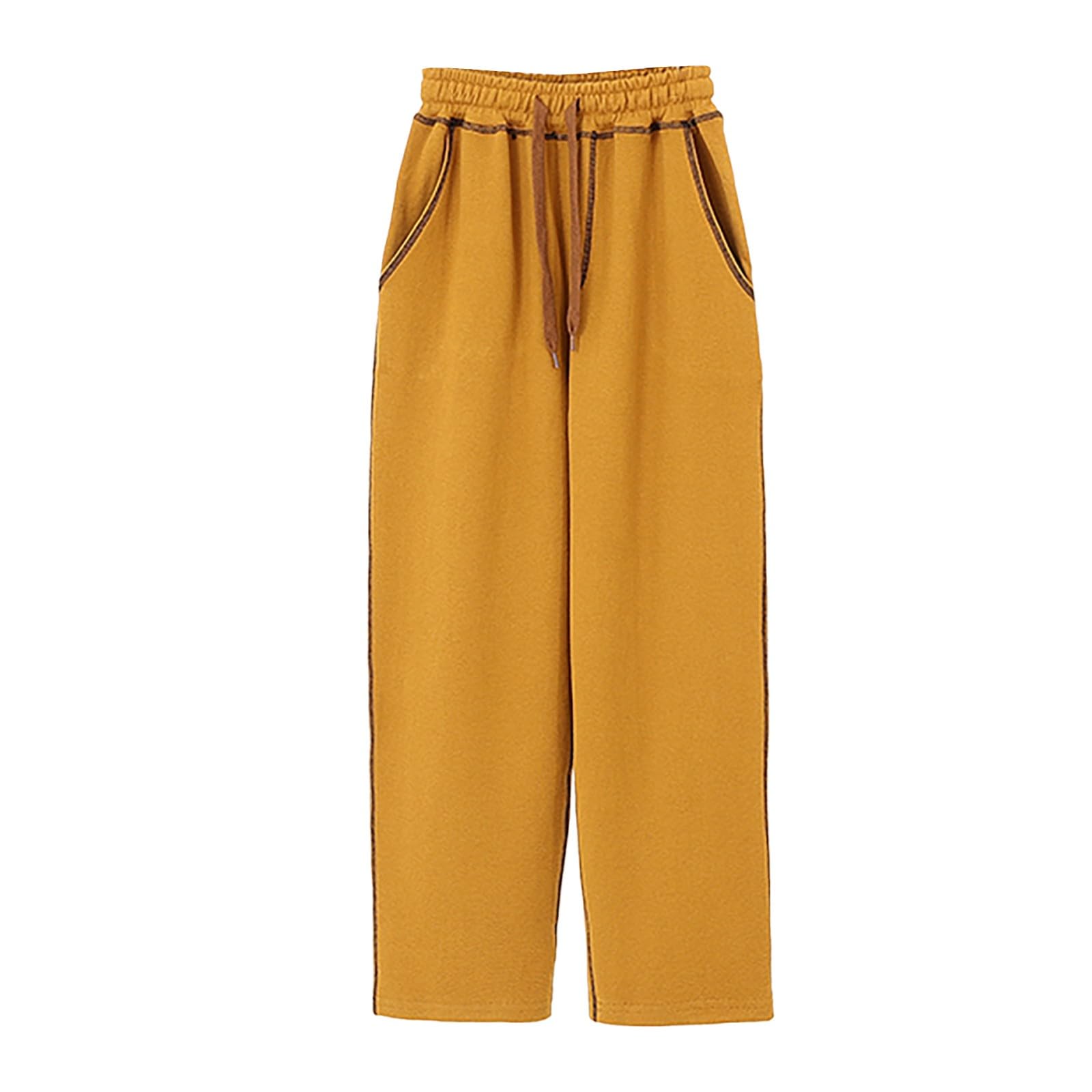 Boy's Jogging Pants Sports Sweatpants High Waist Training Pants Fitness Gym Casual Elastic Waist Lightweight Solid Color Sports Trousers with Pockets