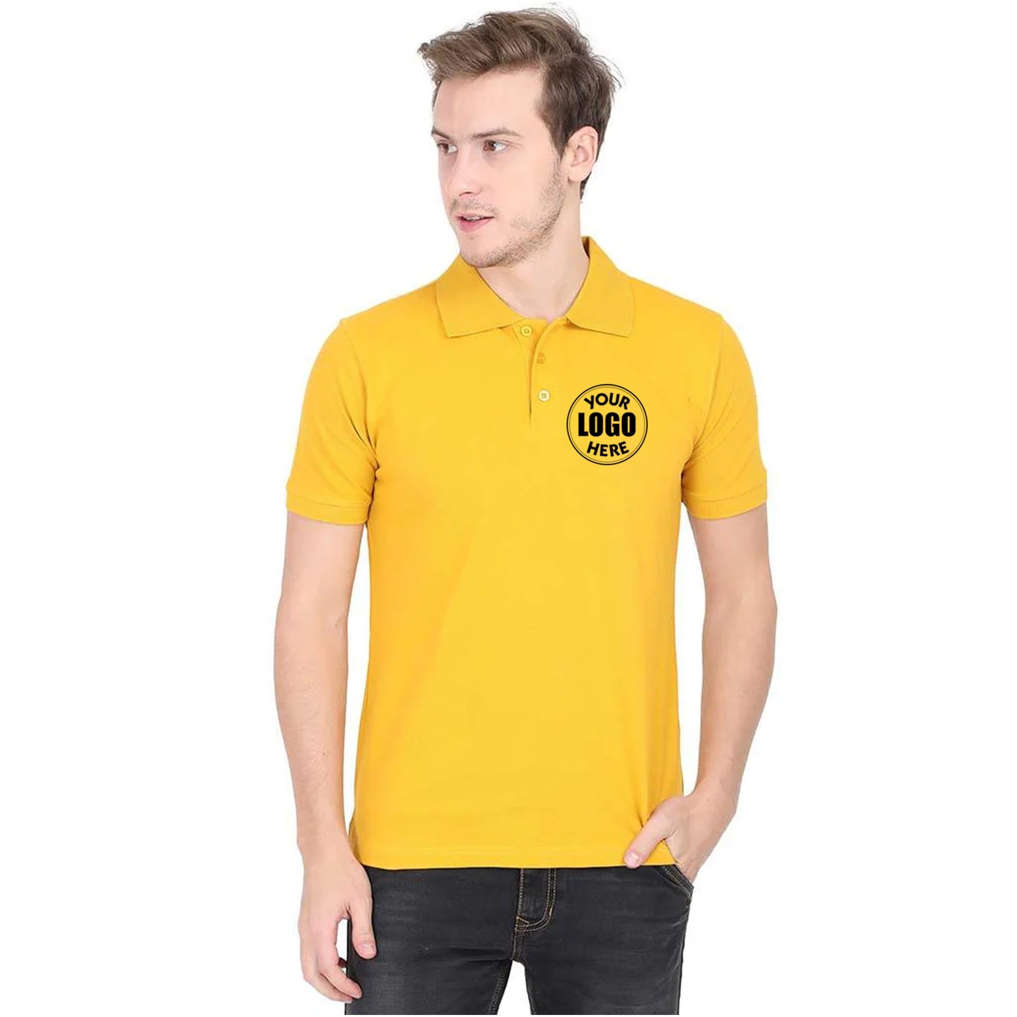 cottontee Men's Customized for Office Gym Company Logo Polo T-Shirt White Polyster t-Shirts Men and Women-picture-30