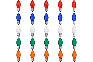 25 Count C7 LED Multicolor Replacement Bulbs - Illuminate Your Holidays with Vibrant Hues
